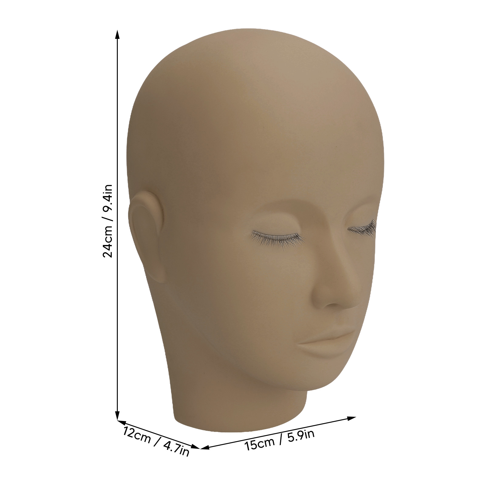 Eyelash Extension Mannequin Head 3 Layer Lashes Makeup Silicone Practice Doll - Picture 16 of 21