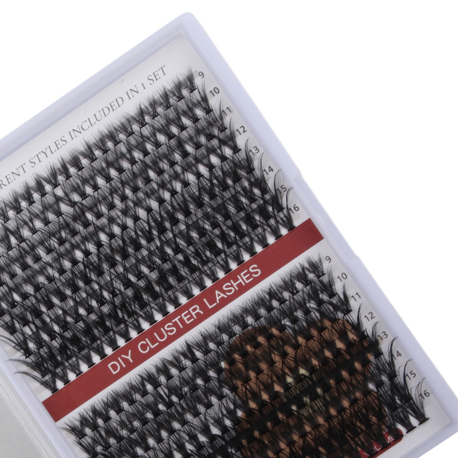 DIY Lash Extension Kit 240pcs Individual Eyelash 9‑16mm Clusters Eyelash Ext HR6