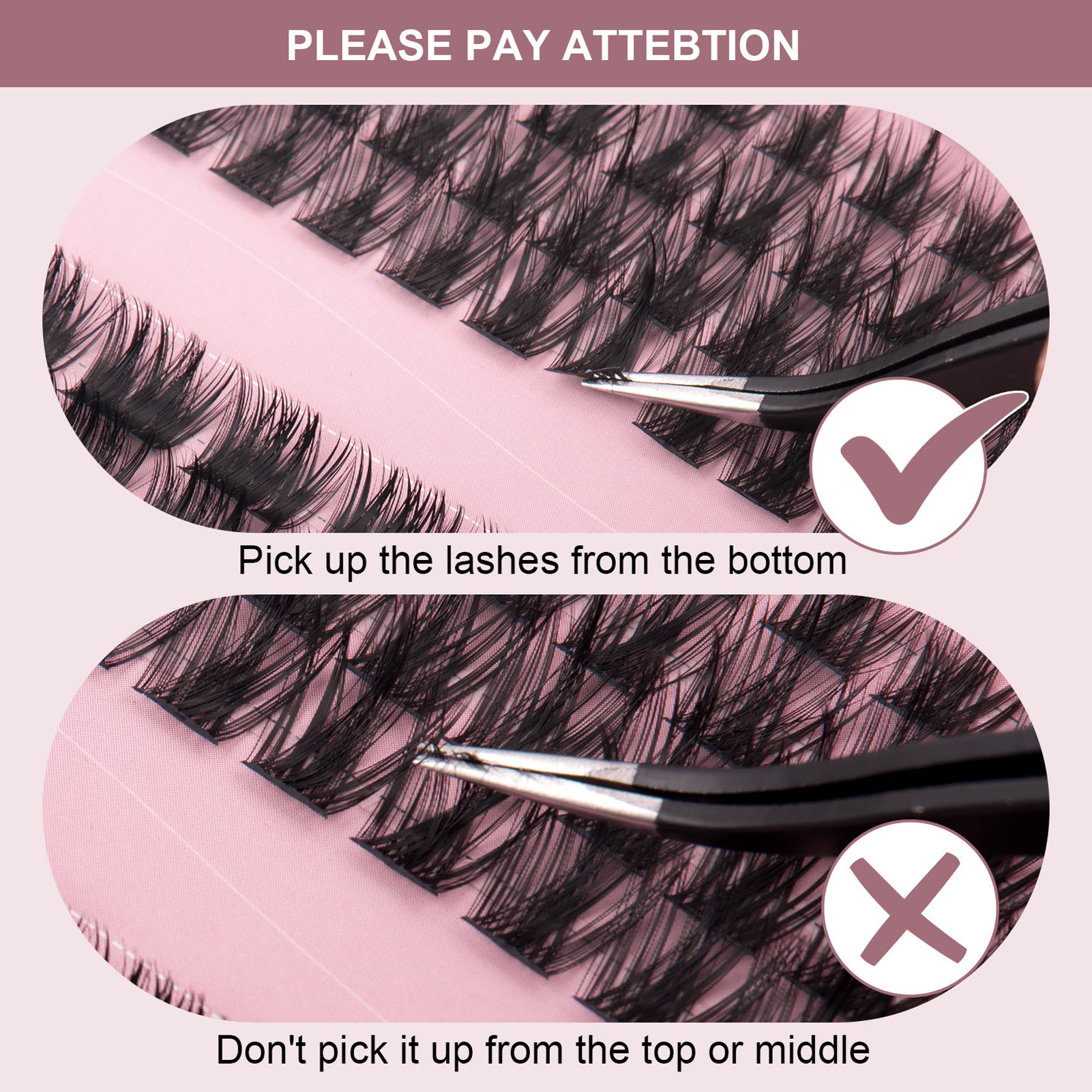 8‑16mm False Eyelashes Soft ​Dense Fluffy Hair DIY Extension Eyelashes For D HR6