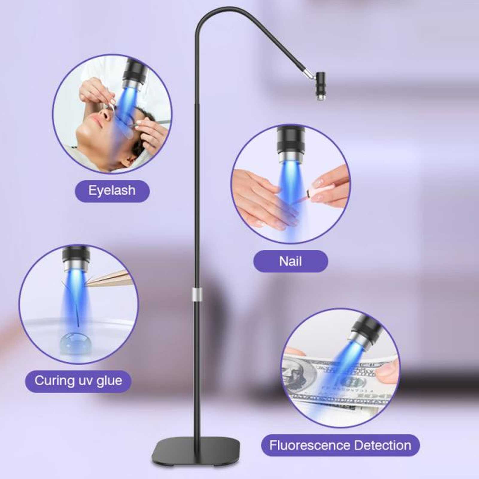 Eyelash Extension Glue Lamp 5 Brightness Adjust Height Flexible Gooseneck La BYS - Picture 18 of 18