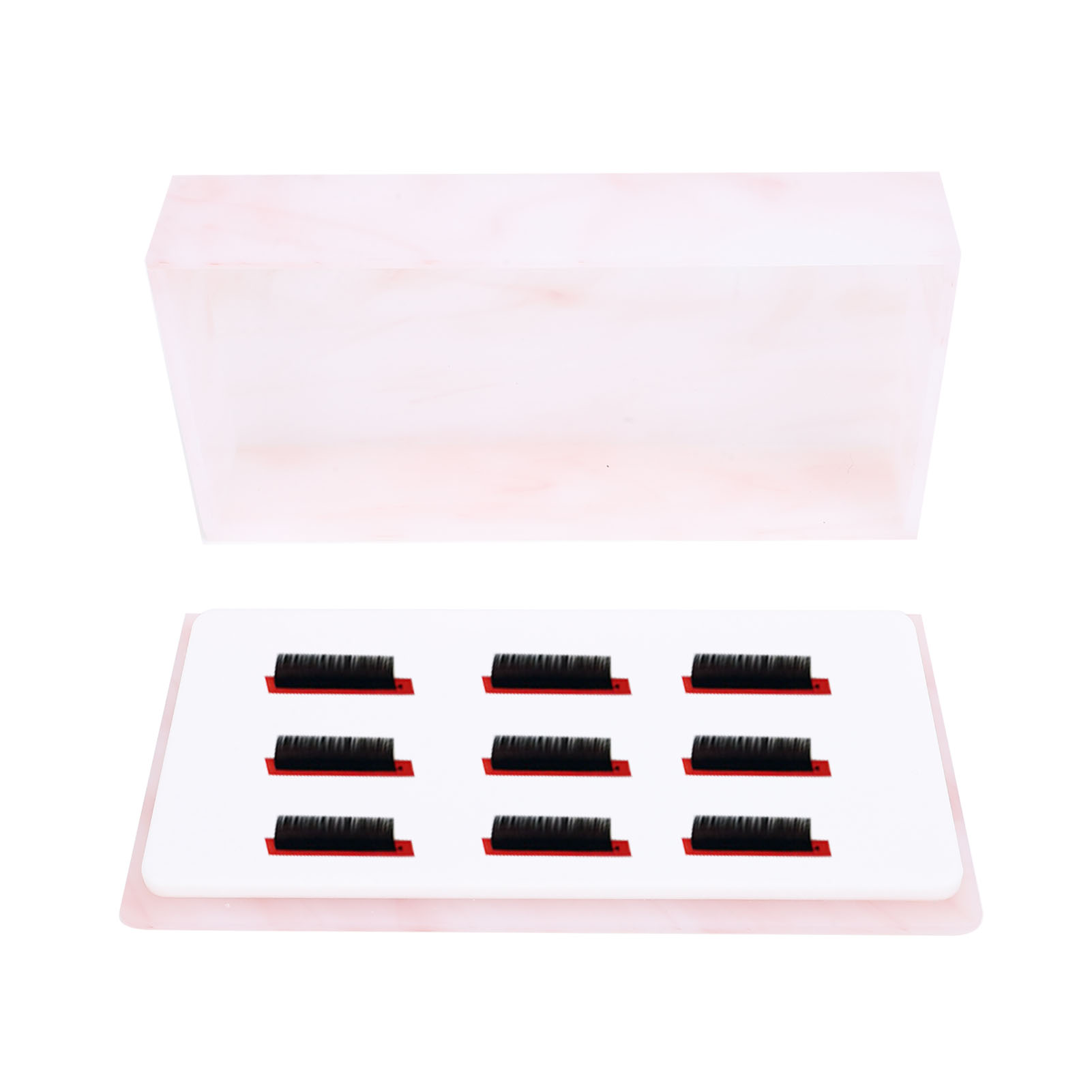 Eyelash Pallet with Cover Dust Proof False Eyelash Storage Box for Beauty Salon