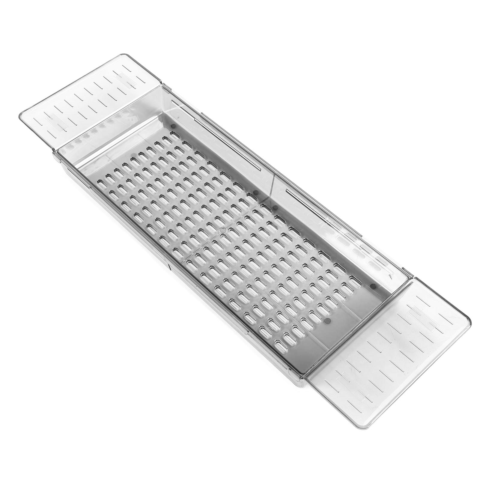 Expandable Bathtub Shelf Non-Slip Handle Bathroom Tray Shower Storage For Tablet - Picture 14 of 21