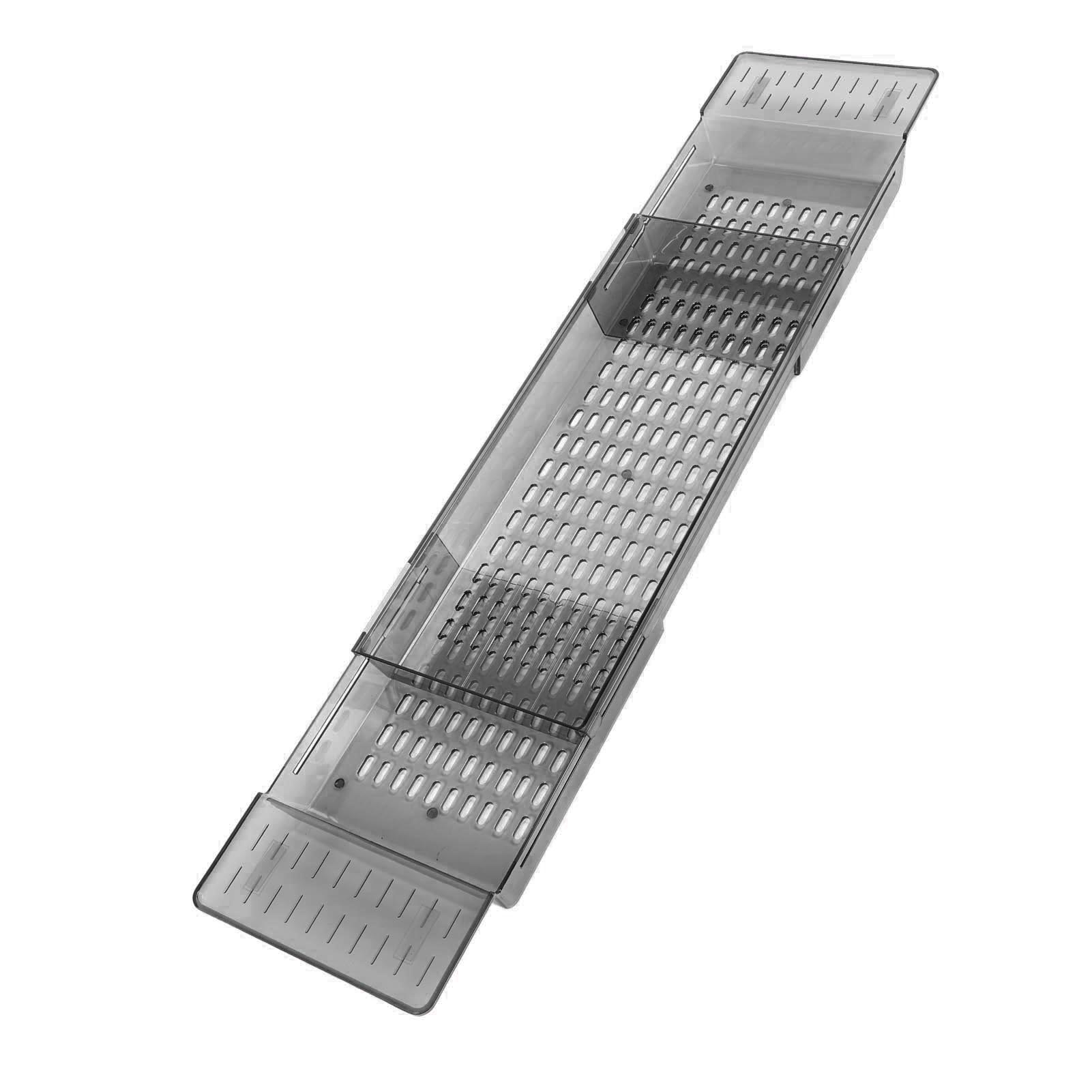 Expandable Bathtub Shelf Non-Slip Handle Bathroom Tray Shower Storage For Tablet - Picture 16 of 21