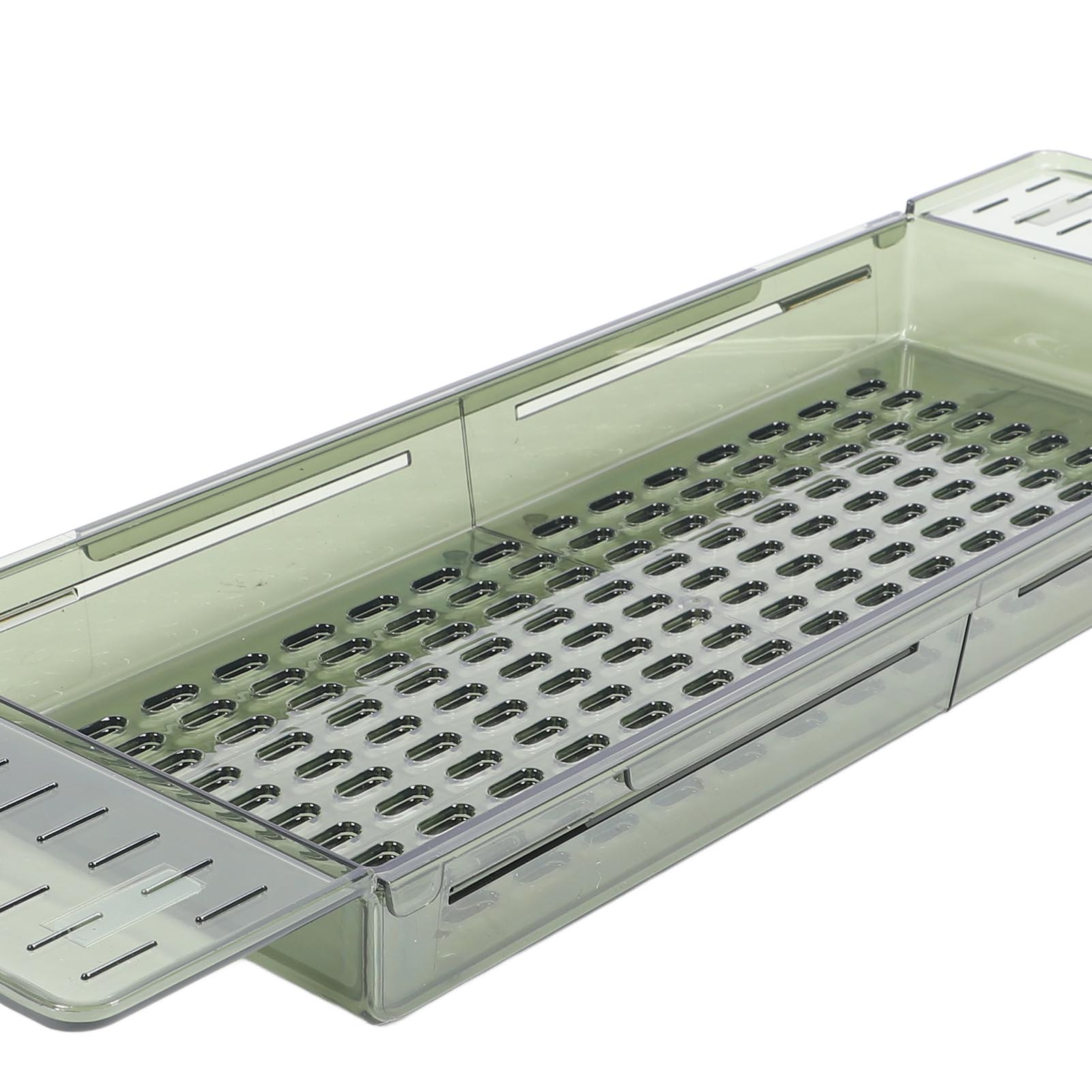 Expandable Bathtub Shelf Non-Slip Handle Bathroom Tray Shower Storage For Tablet - Picture 21 of 21