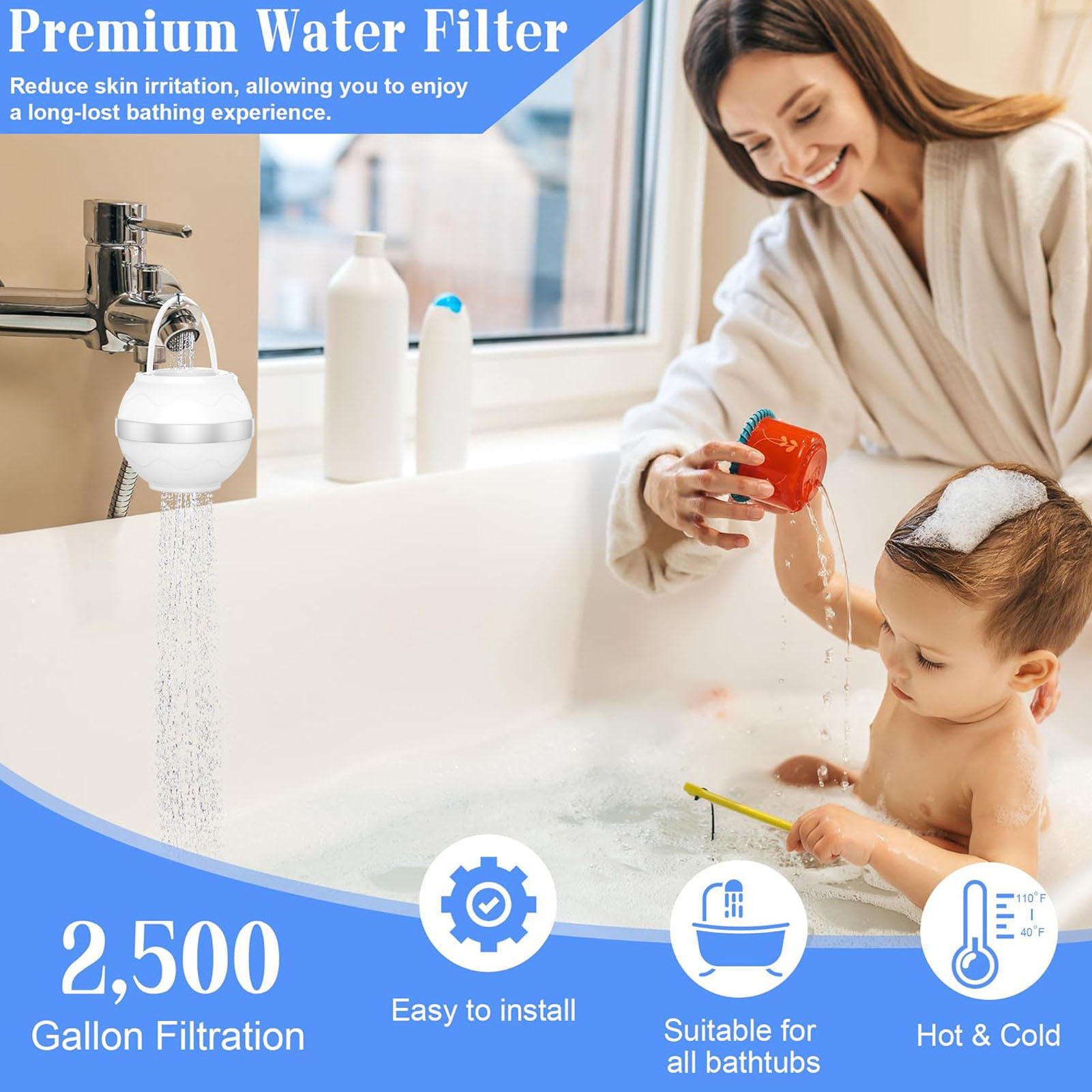 Bath Water Filter Advanced Impurity Isolation for Refreshing Showers at Home