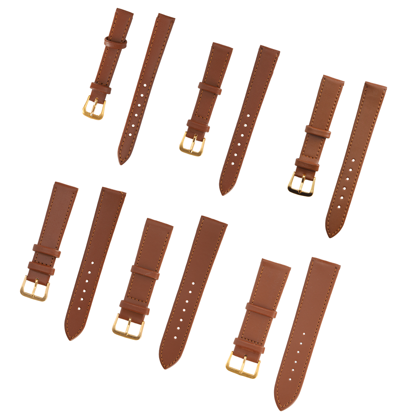 Unisex Universal Pin Buckle Uhrenarmband PU Leder Ersatz Uhrenarmband Zubehö CUB - Bild 29 von 39