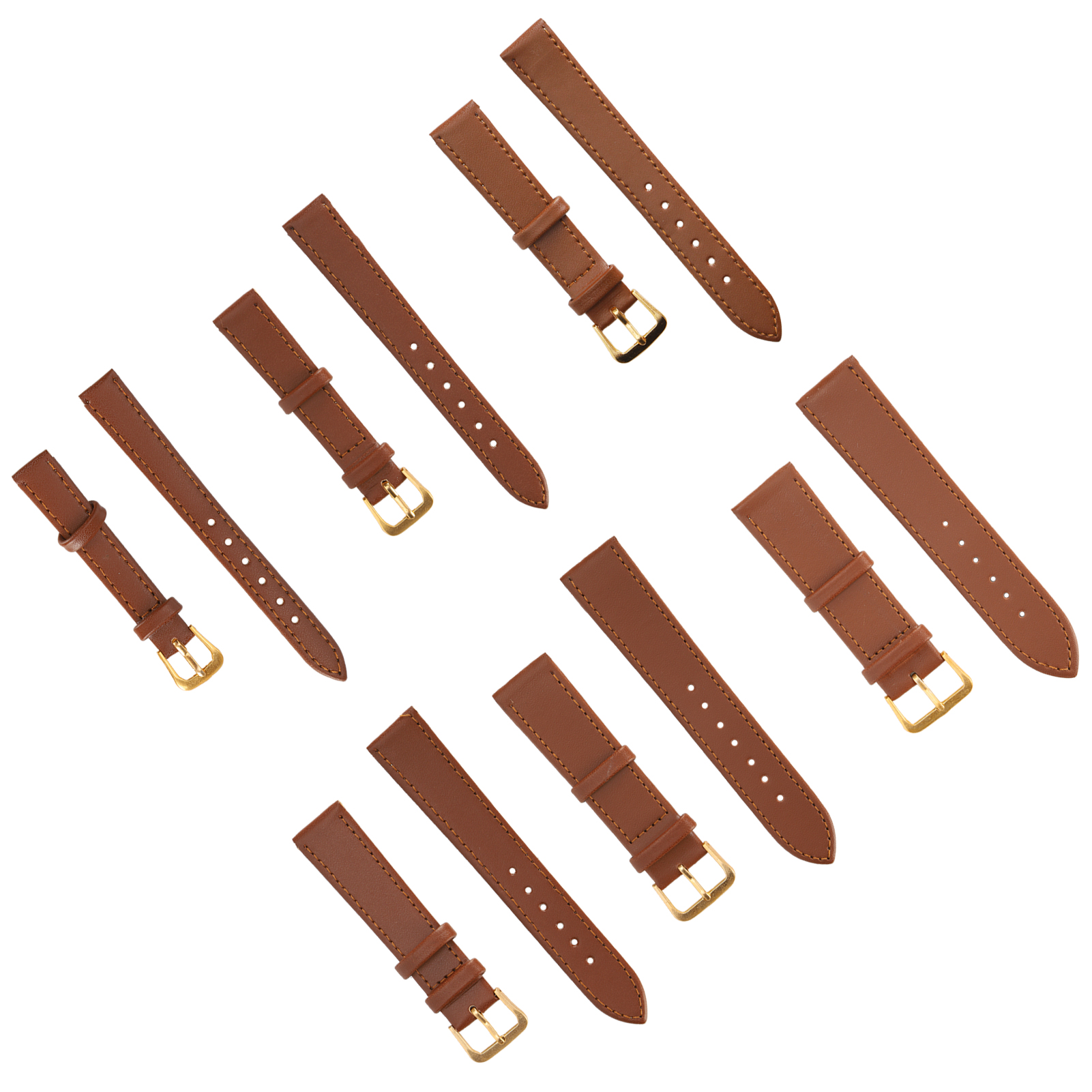 Unisex Universal Pin Buckle Uhrenarmband PU Leder Ersatz Uhrenarmband Zubehö CUB - Bild 26 von 39