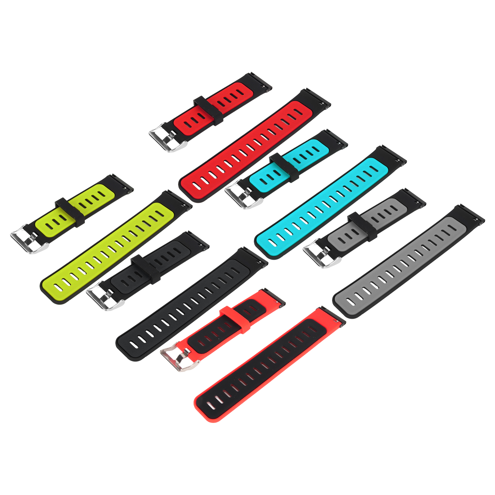 Silicone Watch Strap Sports Metal Buckle Quick Release Watch Band Watch Acce HR6