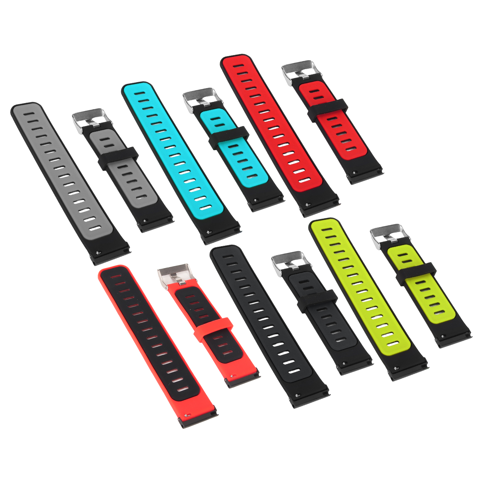 Silicone Watch Strap Sports Metal Buckle Quick Release Watch Band Watch Acce HR6