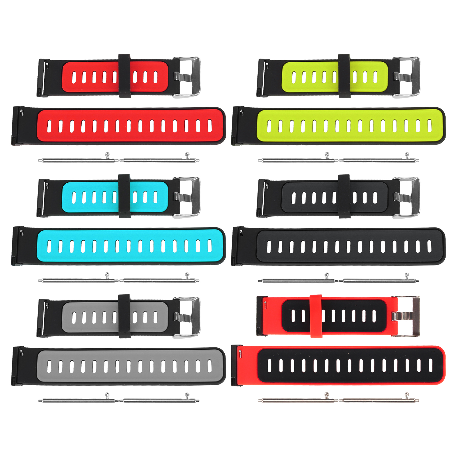 Silicone Watch Strap Sports Metal Buckle Quick Release Watch Band Watch Acce HR6