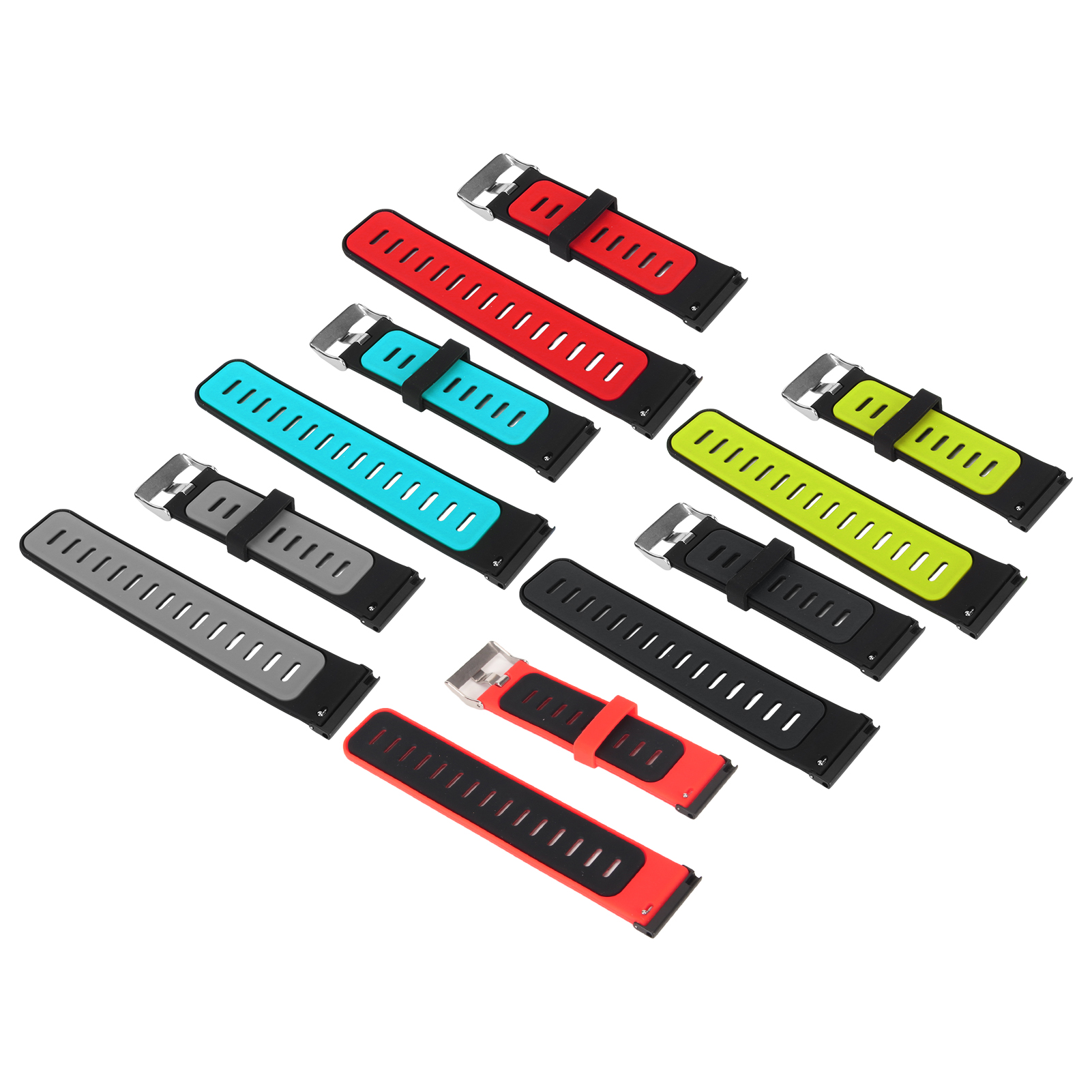 Silicone Watch Strap Sports Metal Buckle Quick Release Watch Band Watch Acce HR6