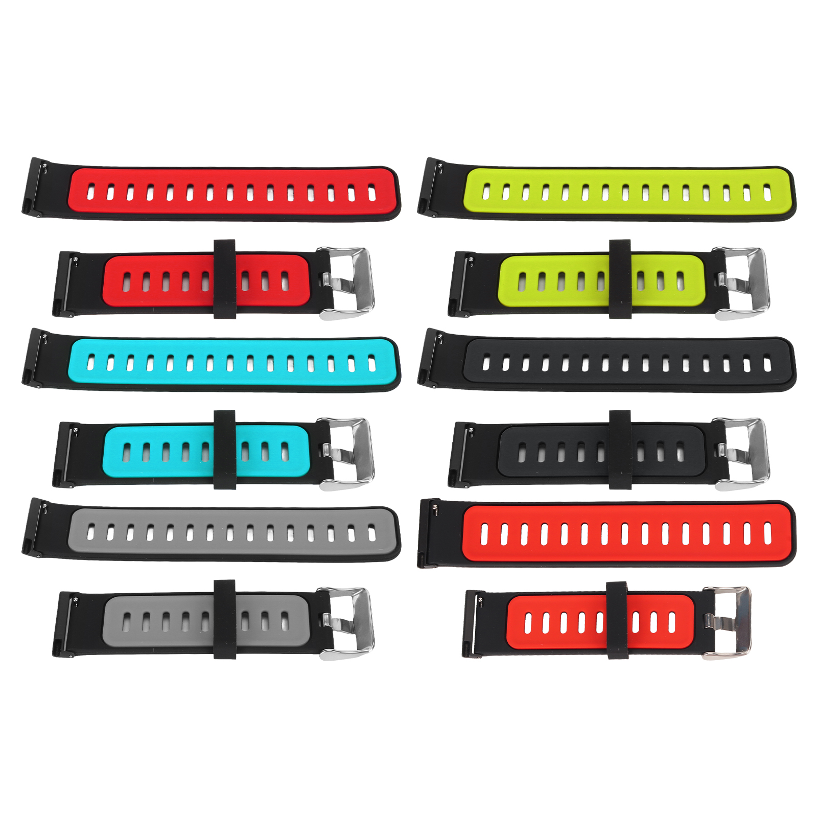 Silicone Watch Strap Sports Metal Buckle Quick Release Watch Band Watch Acce HR6