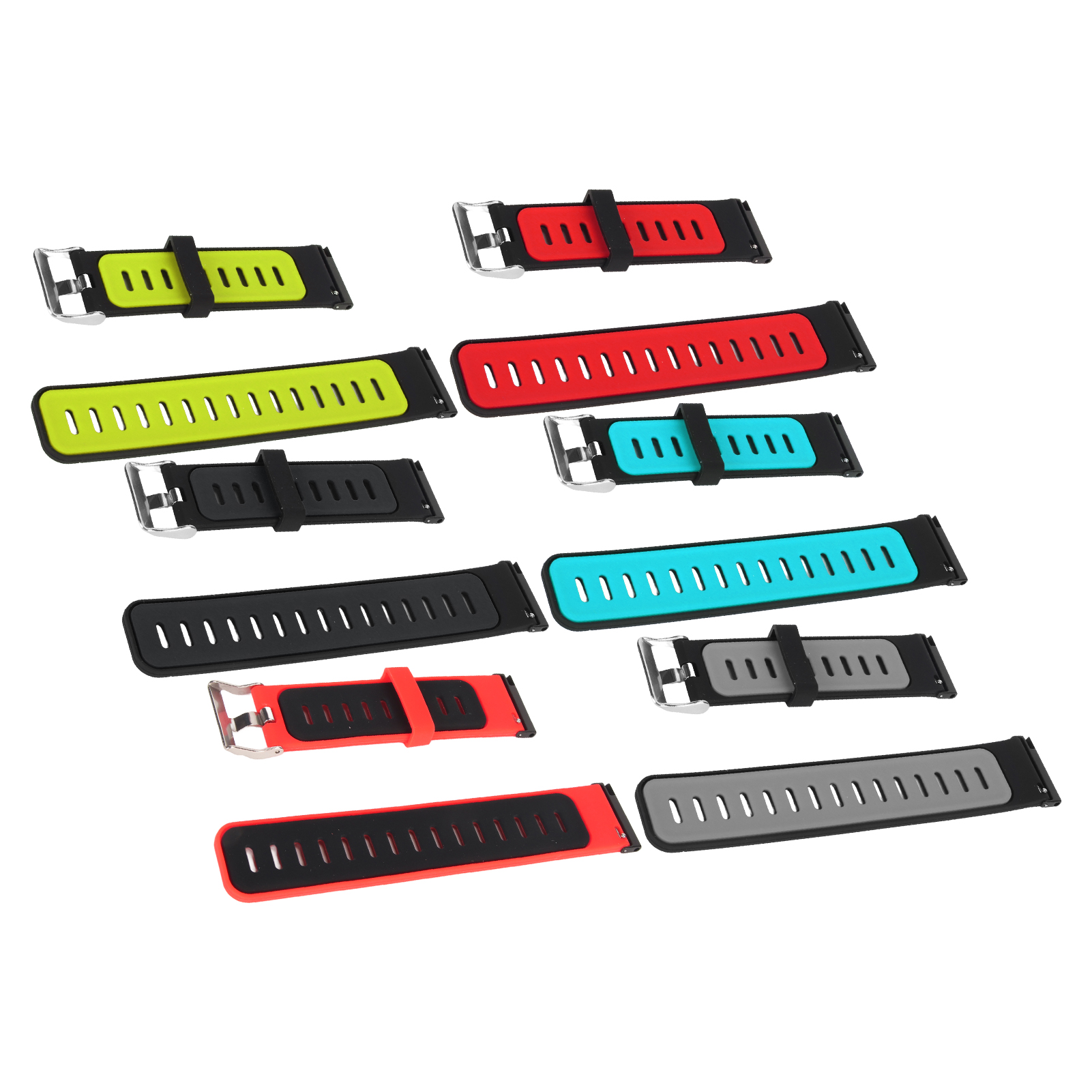 Silicone Watch Strap Sports Metal Buckle Quick Release Watch Band Watch Acce HR6