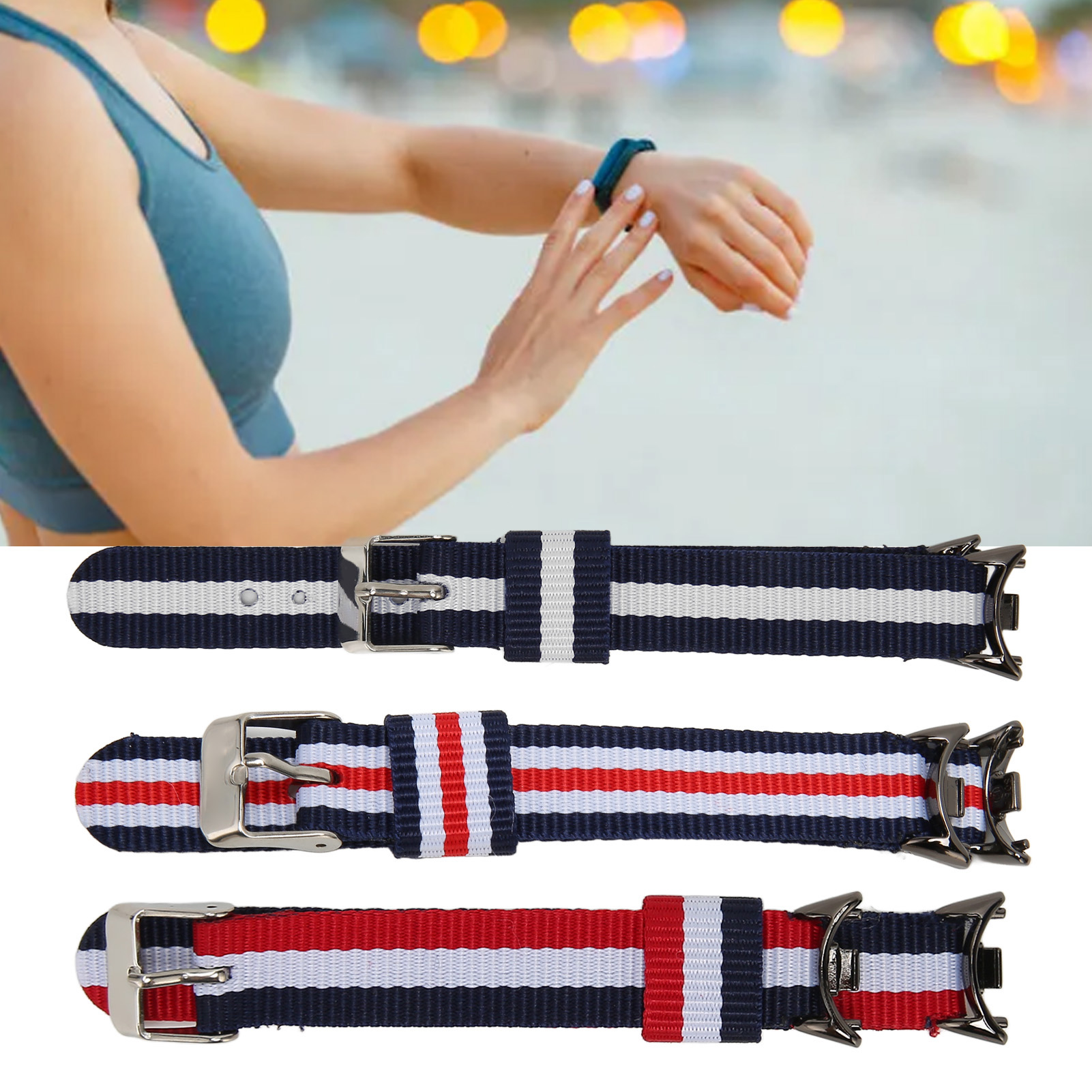 Sport Strap Canvas Sport Band Adjustable Vintage Watch Strap Compatible For FAD