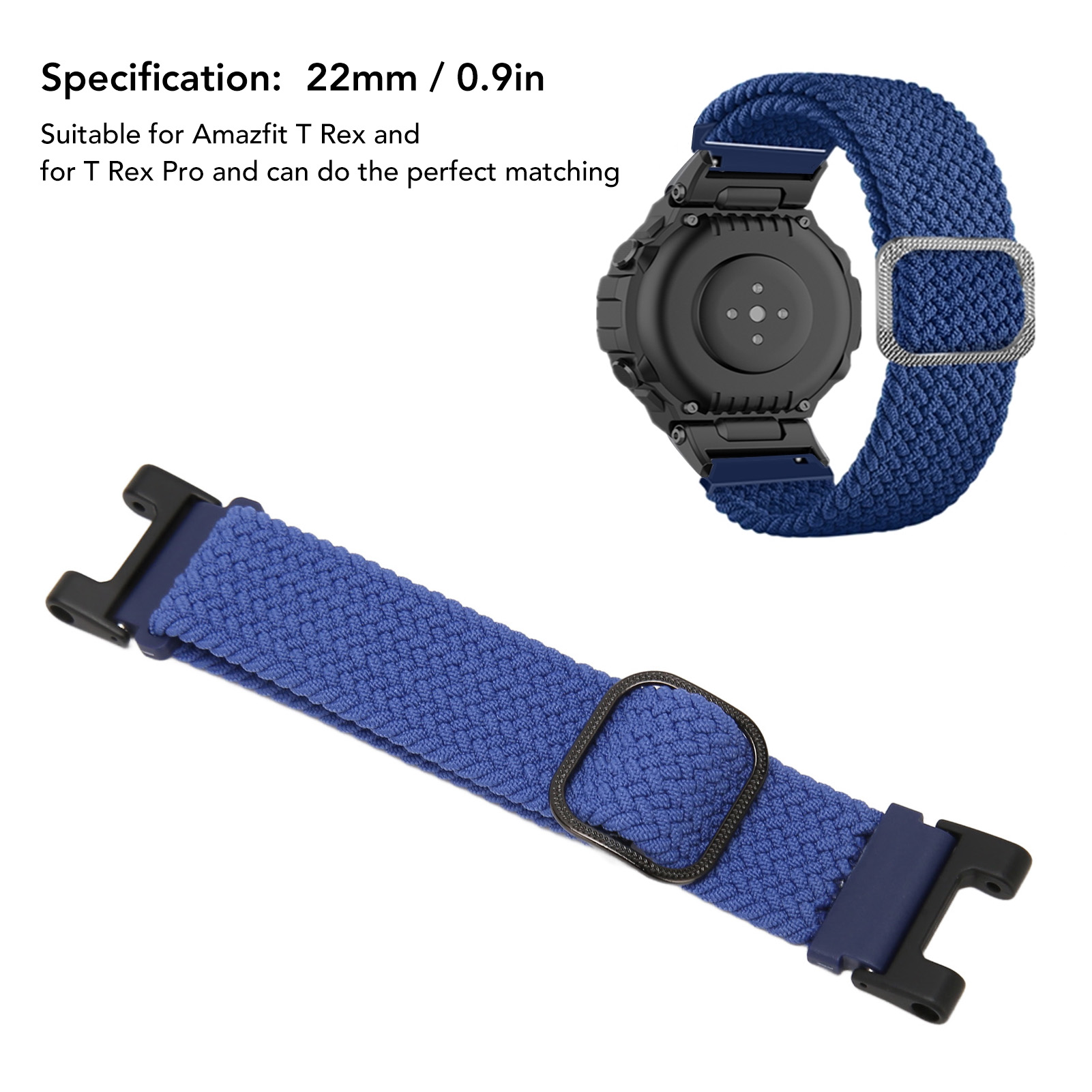Smartwatch Adjustable Nylon Braided Band Sports Breathable Strap Wristband S HR6 - Picture 25 of 32