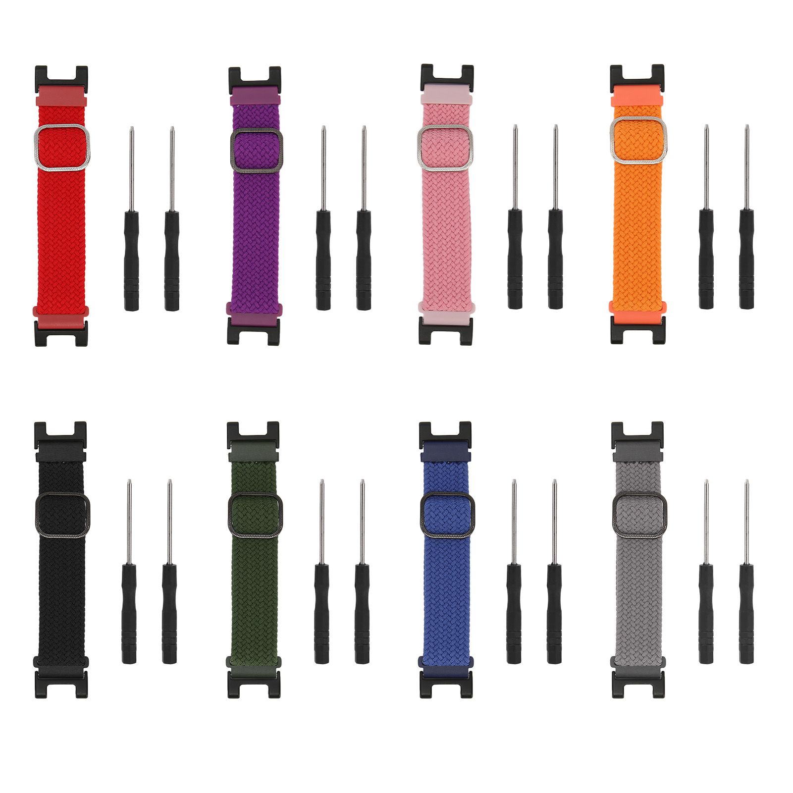 Smartwatch Regulowany nylonowy pleciony pasek Sport Oddychający pasek FOY - Zdjęcie 35 z 38