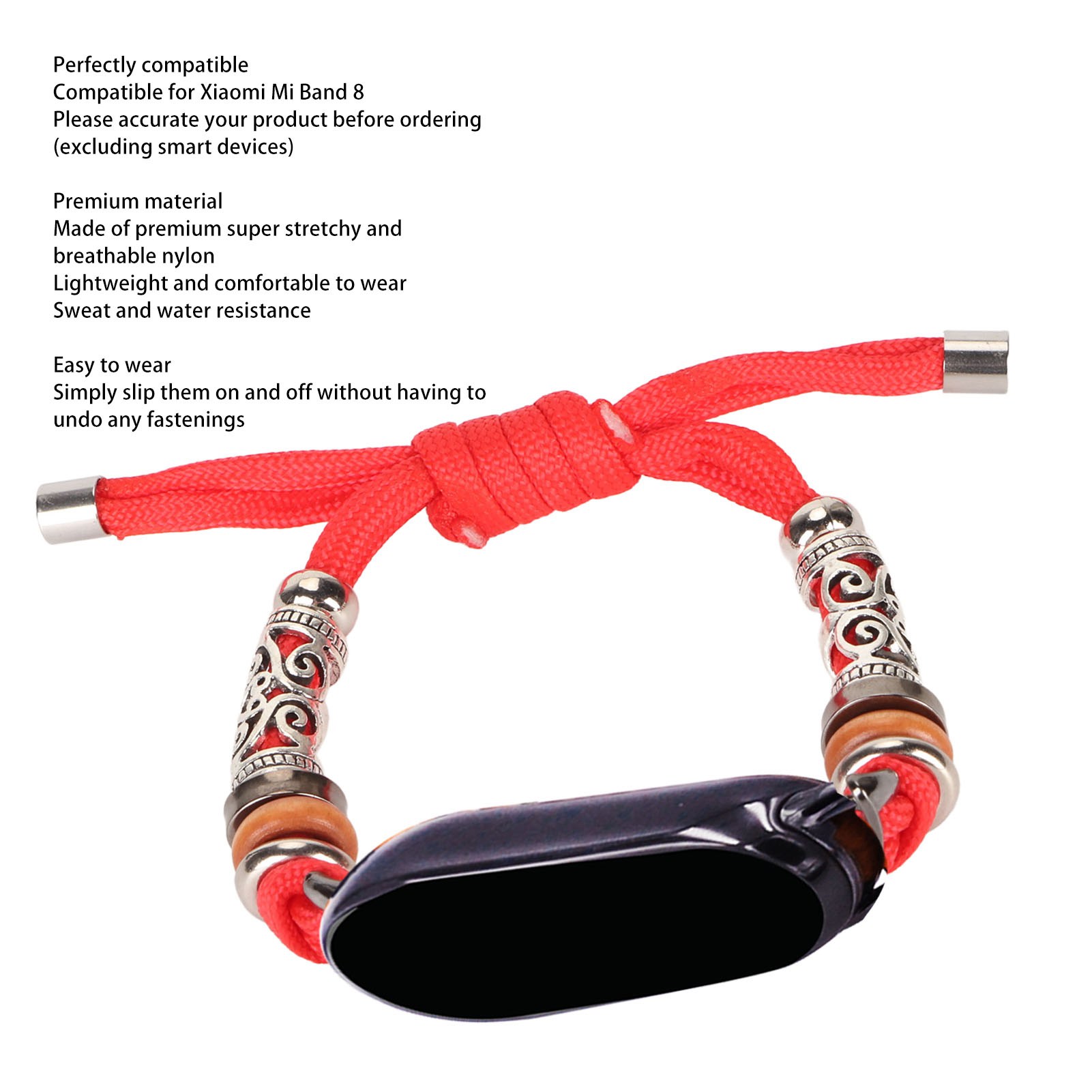 Cinturino di ricambio smartwatch elegante nylon tessuto a mano elastico ricambio - Foto 23 di 46