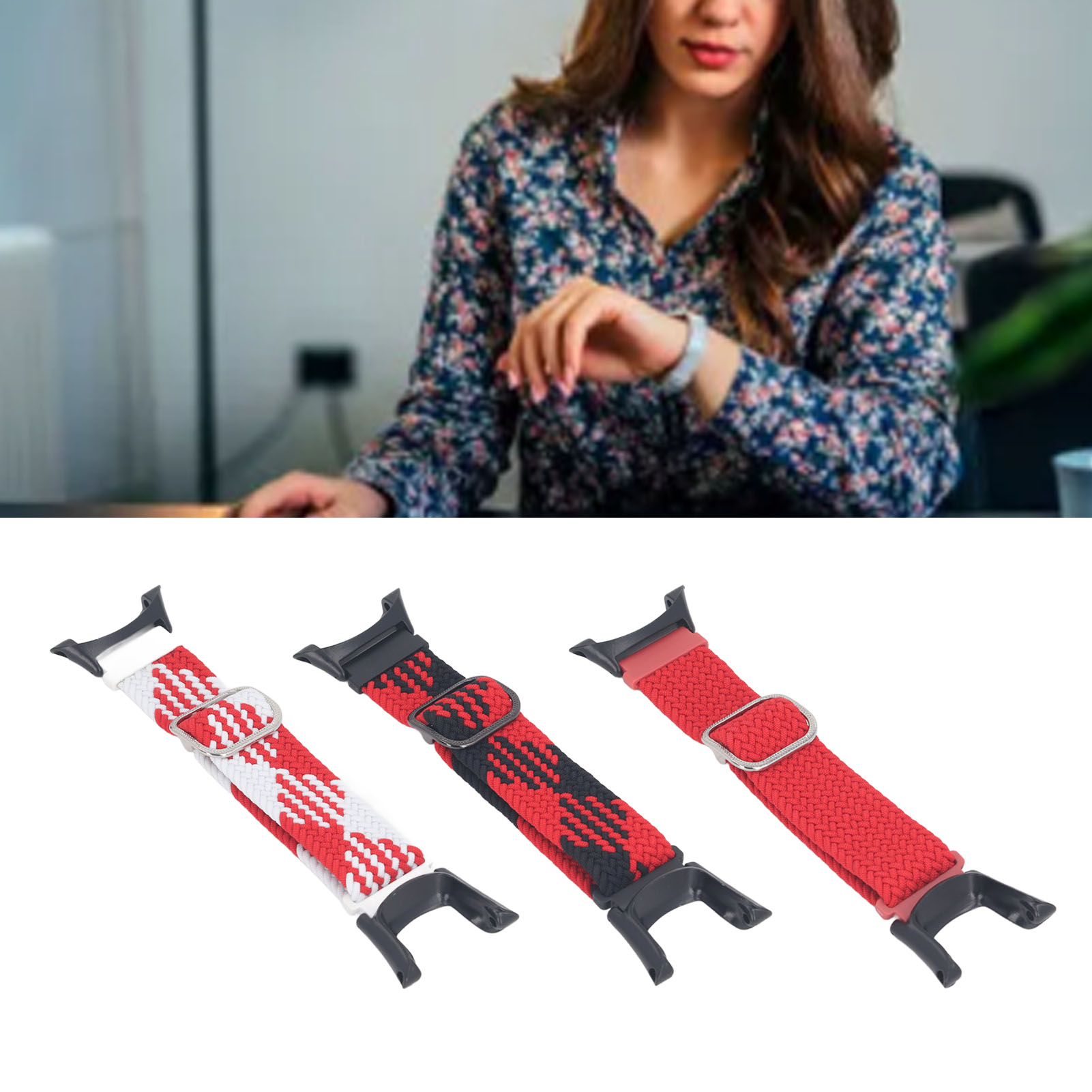 Zegarek Quick Release Pleciony pasek Rozciągliwy zamiennik Regulowany Uni CUB - Zdjęcie 26 z 32