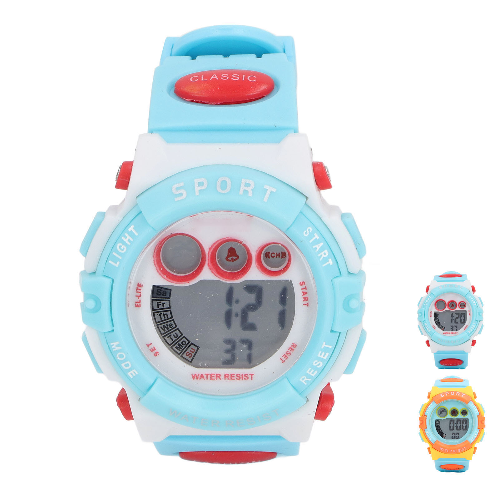 Digital Kids Watch 7 Farben LED Blinkt Wasserdicht Sport Outdoor Armbanduhr FOY - Bild 26 von 30