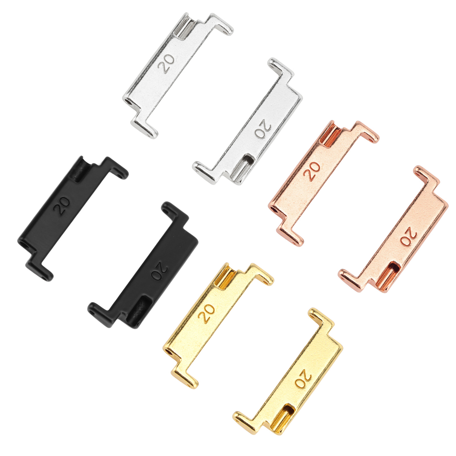1 Pair Metal Watch Band Adapter 20-22mm Watch Strap Connection Adapter With