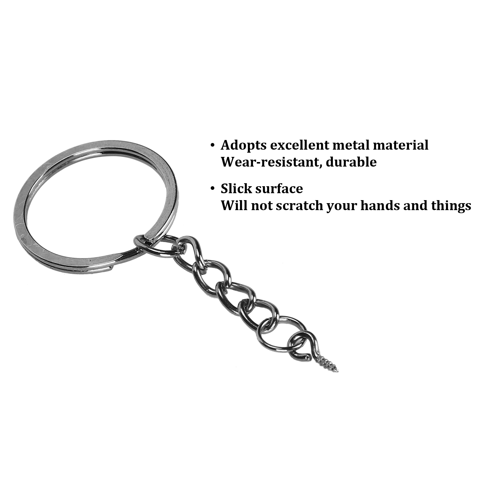 10pcs Key Ring With Chain Portable Metal Key Chain Eye Screw Jewelry Pen HR6 - Picture 36 of 37