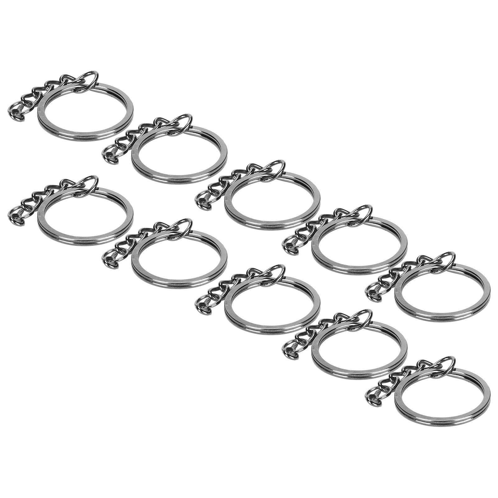 10pcs Key Ring With Chain Portable Metal Key Chain Eye Screw Jewelry Pen HR6 - Picture 35 of 37