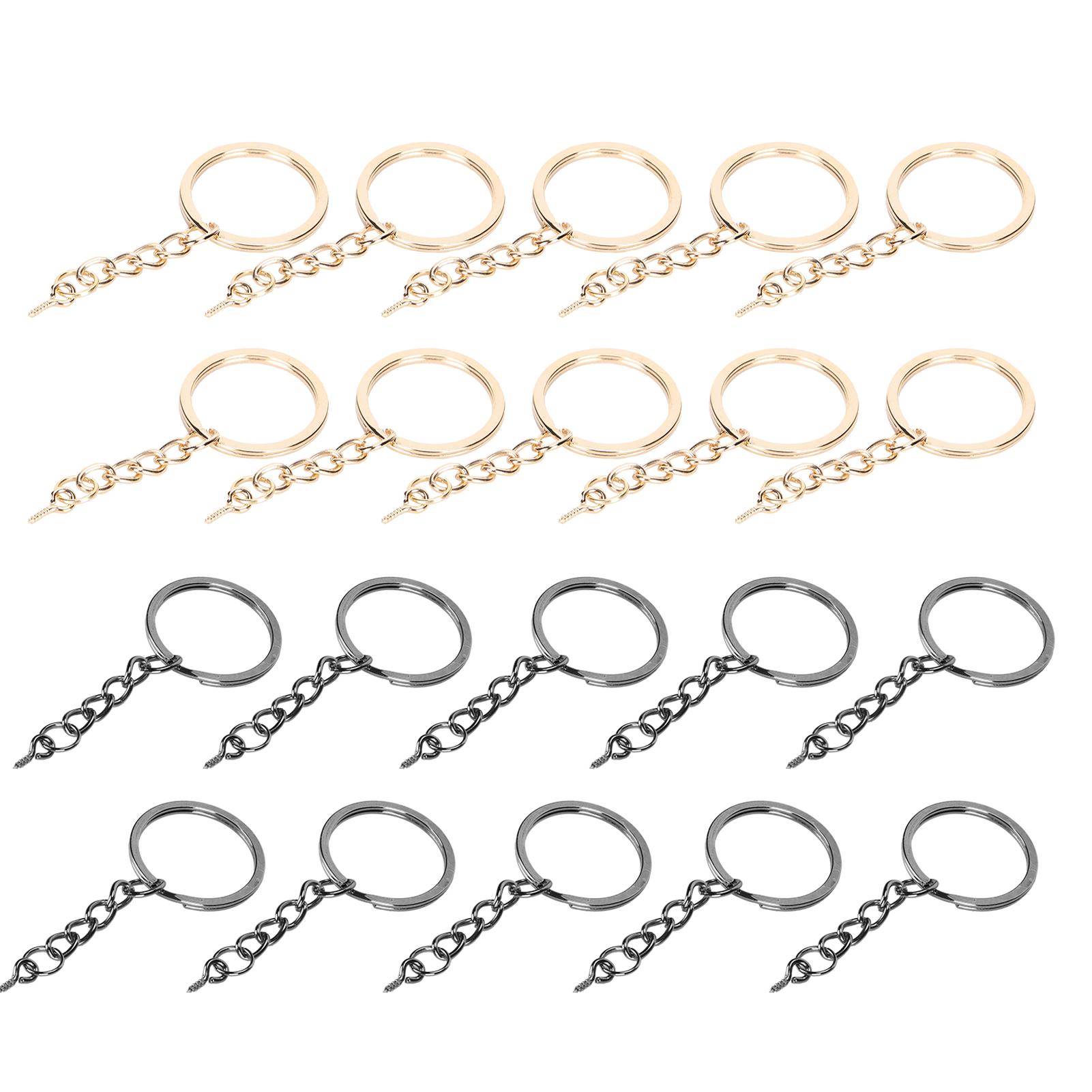 10pcs Key Ring With Chain Portable Metal Key Chain Eye Screw Jewelry Pen HR6 - Picture 23 of 37