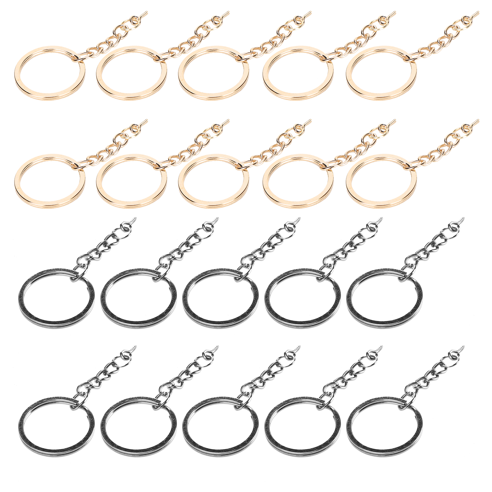 10pcs Key Ring With Chain Portable Metal Key Chain Eye Screw Jewelry Pen HR6 - Picture 25 of 37