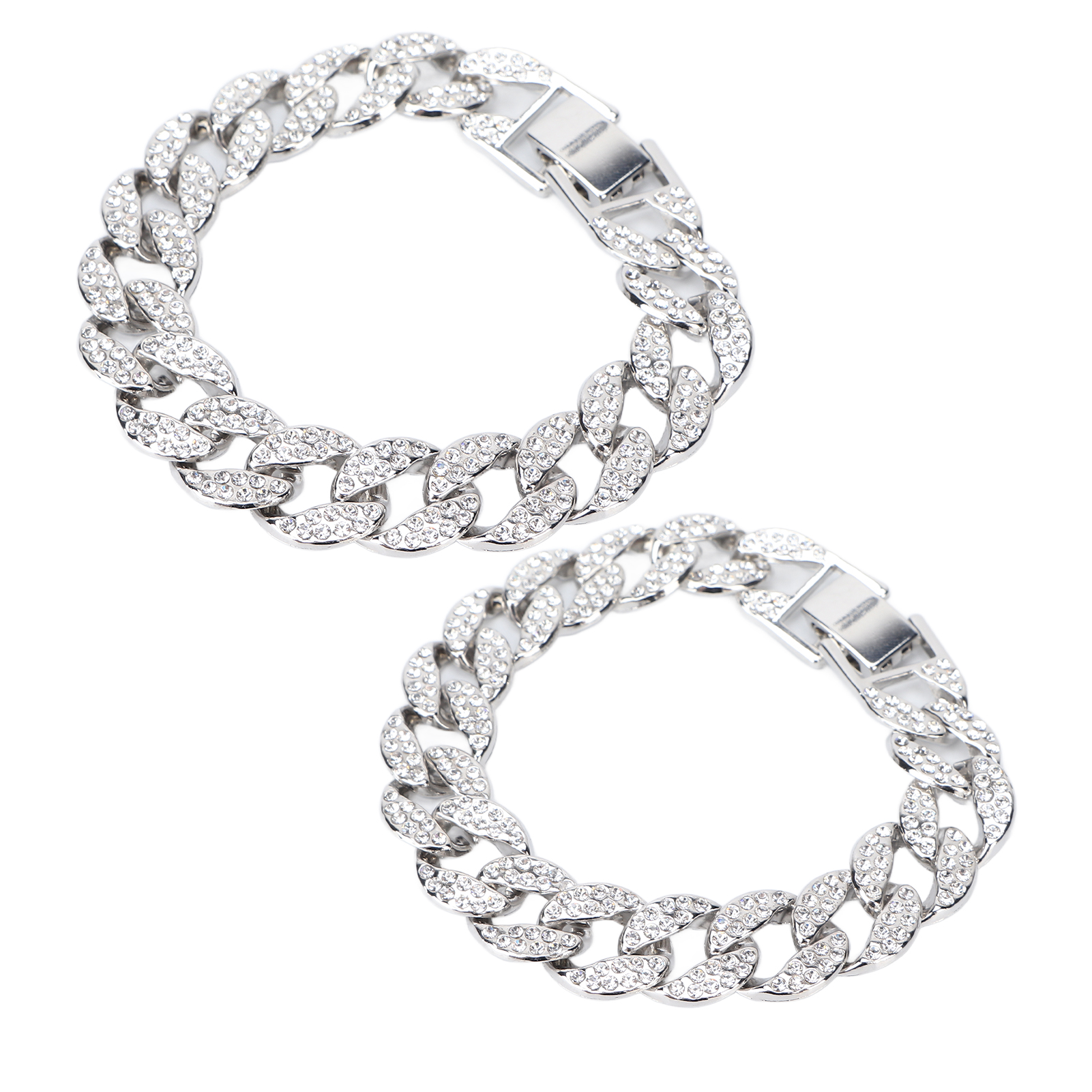 Bracciale Alla Moda Diamanti Incastonati Bracciale Hip Hop Gioielli Accessorio R - Foto 10 di 13