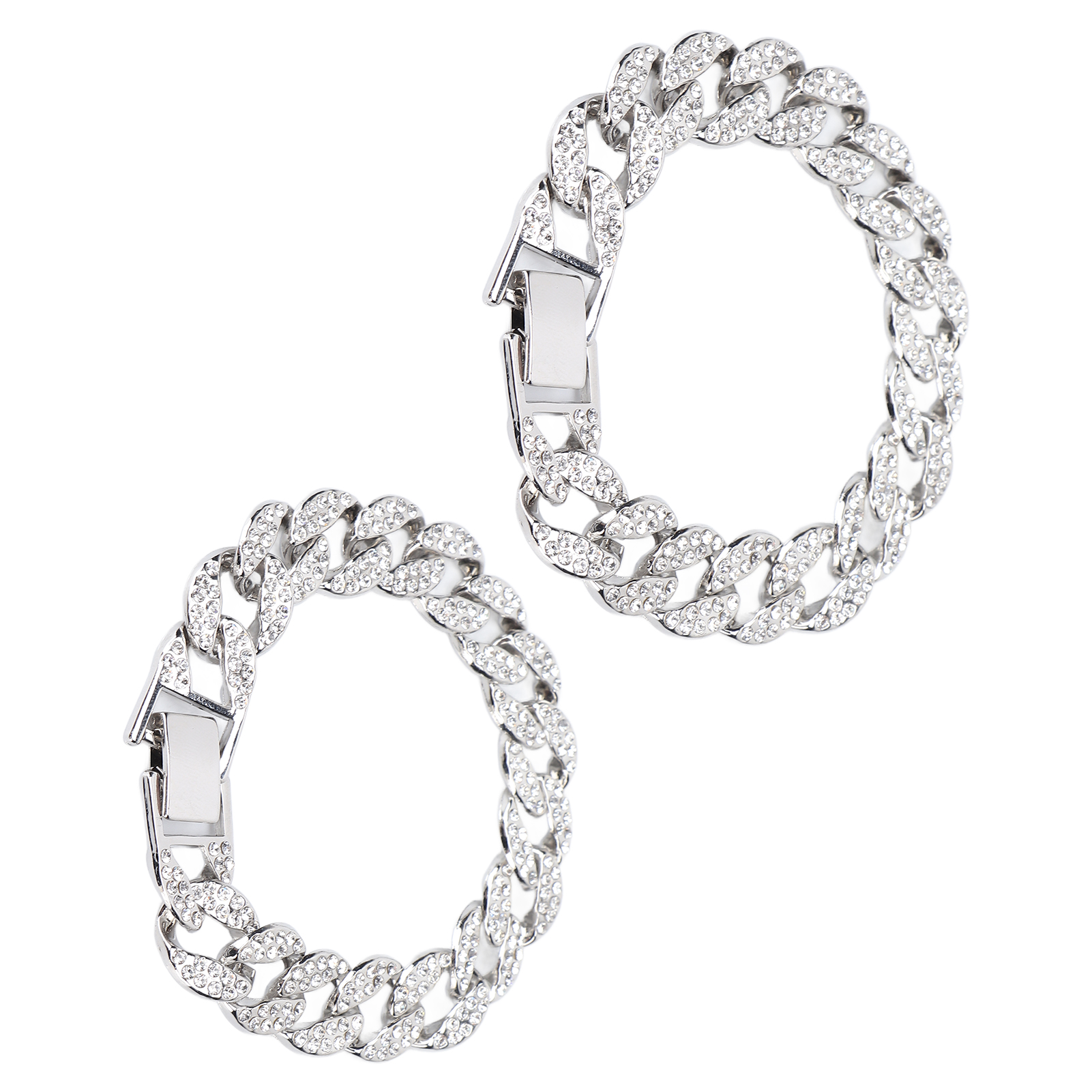 Bracciale Alla Moda Diamanti Incastonati Bracciale Hip Hop Gioielli Accessorio R - Foto 11 di 13