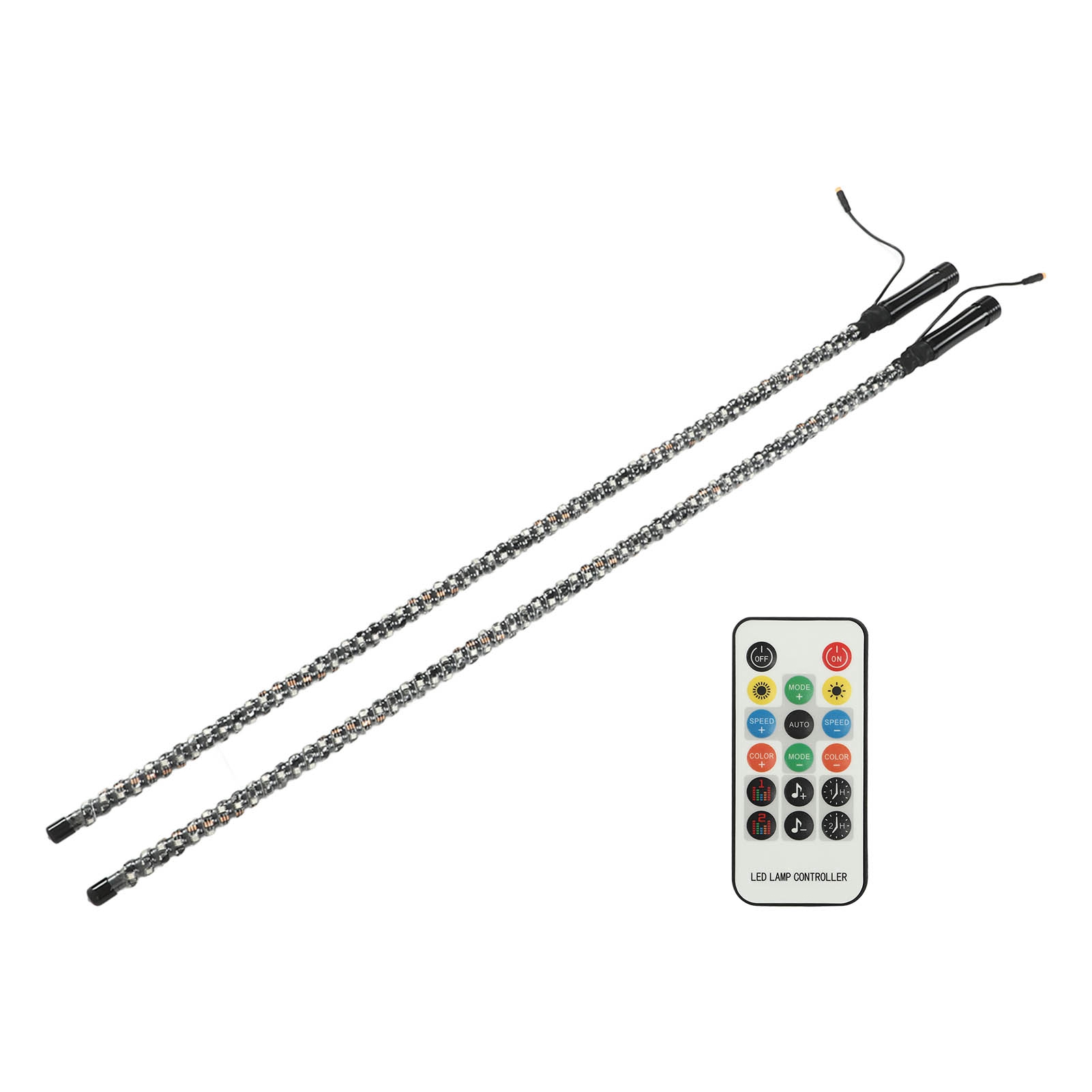 RGB LED Whip Light with Flag APP Control 300 Patterns 12 to 24V for UTV ATV Off