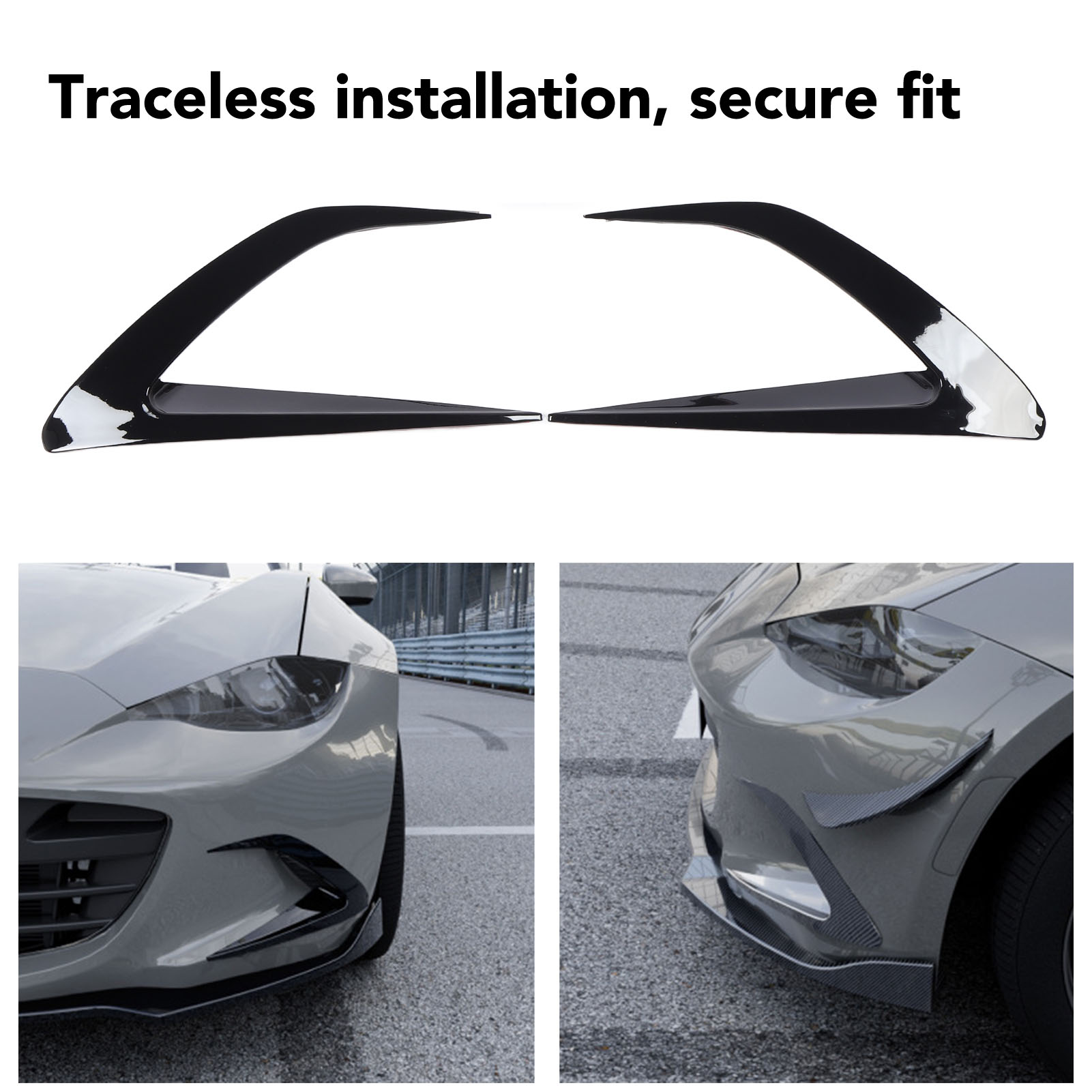 1 Paar Auto-Frontlüftungssplitter Verbesserte Aerodynamik Verbesserter Abtrieb