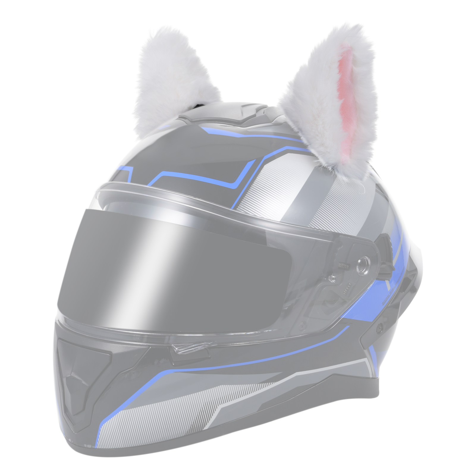 cat ear motorcycle helmet accessory Flair giving them a realistic and comfy feel Cat Ears White - Motorcycle