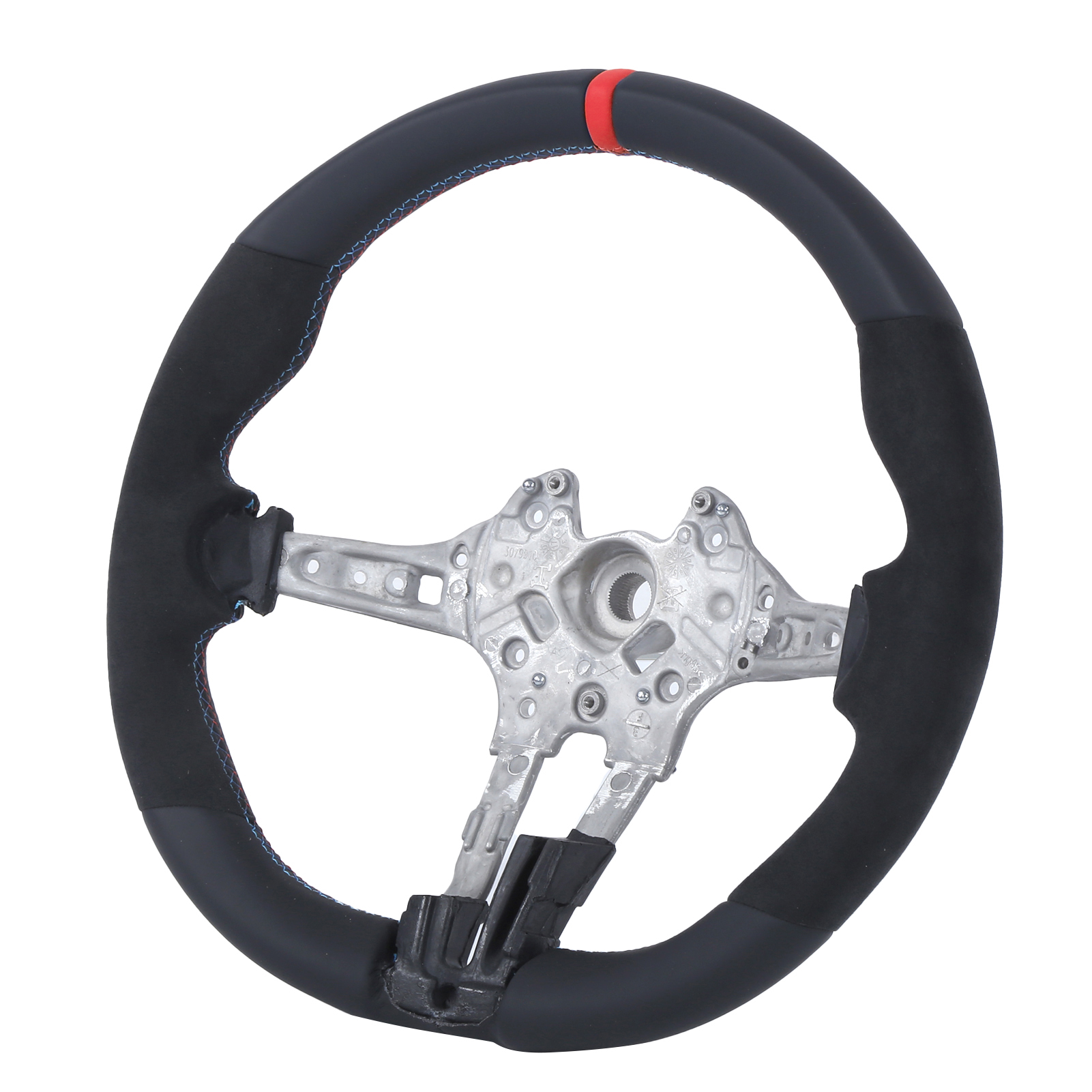 M Performance V2 Flat Bottom Nappa Suede Steering Wheel For F8X M2 M3 M4 - Picture 15 of 16
