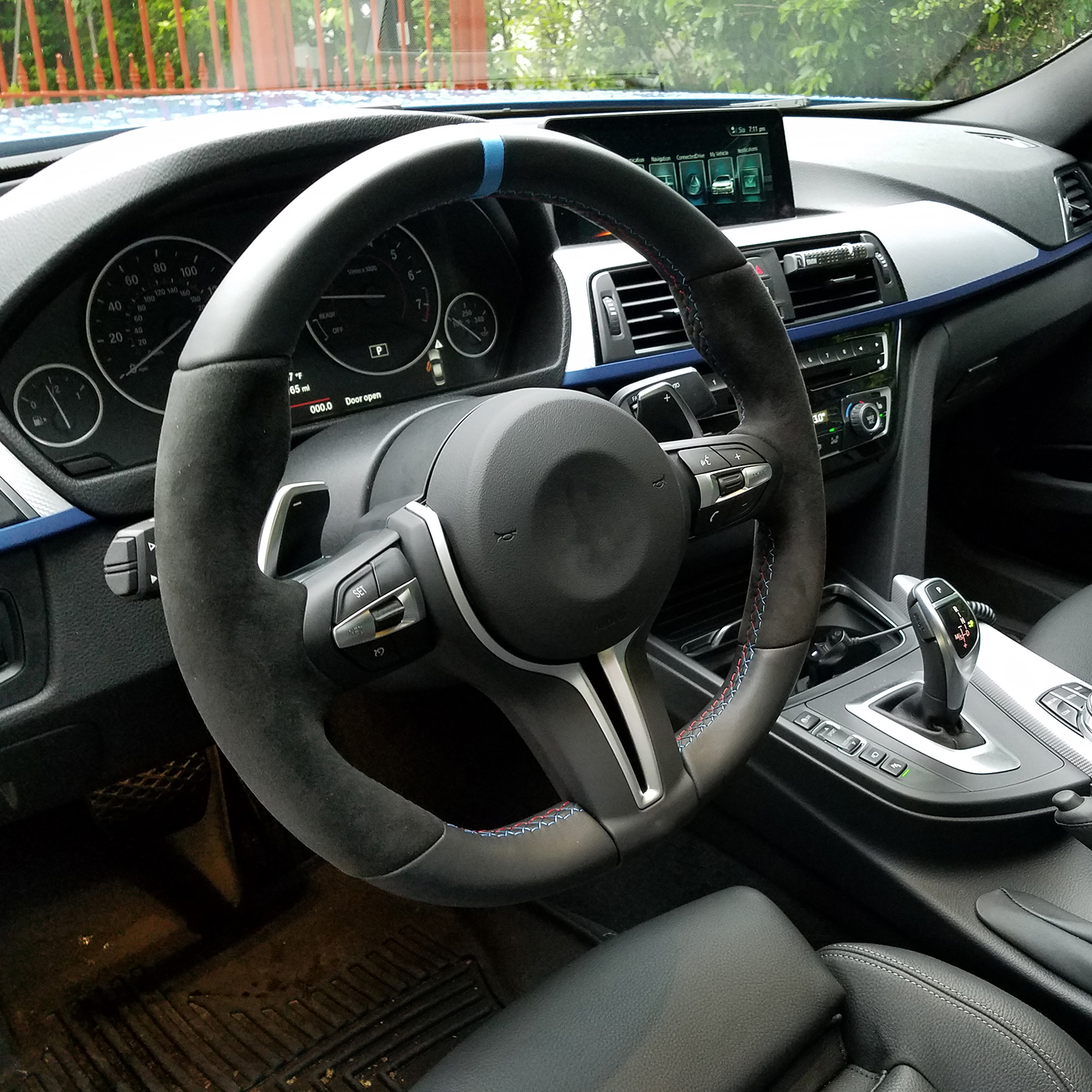 M Performance V2 Flat Bottom Nappa Suede Steering Wheel For F8X M2 M3 M4 - Picture 12 of 16
