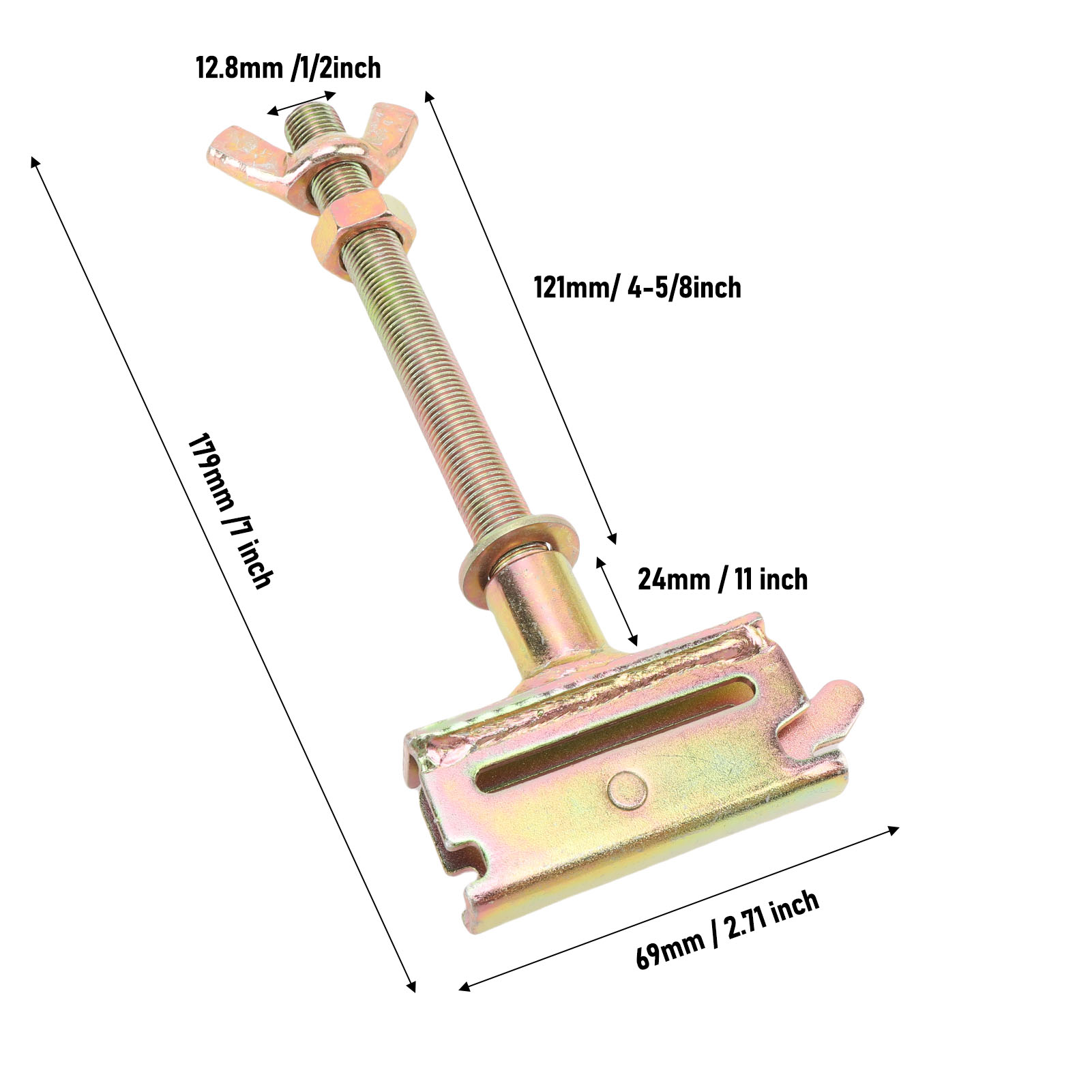 2PCS E Track Spare Tire Holder Mount 1/2 In Bolt Spare Tire Bracket for Trailer - Foto 15 di 18