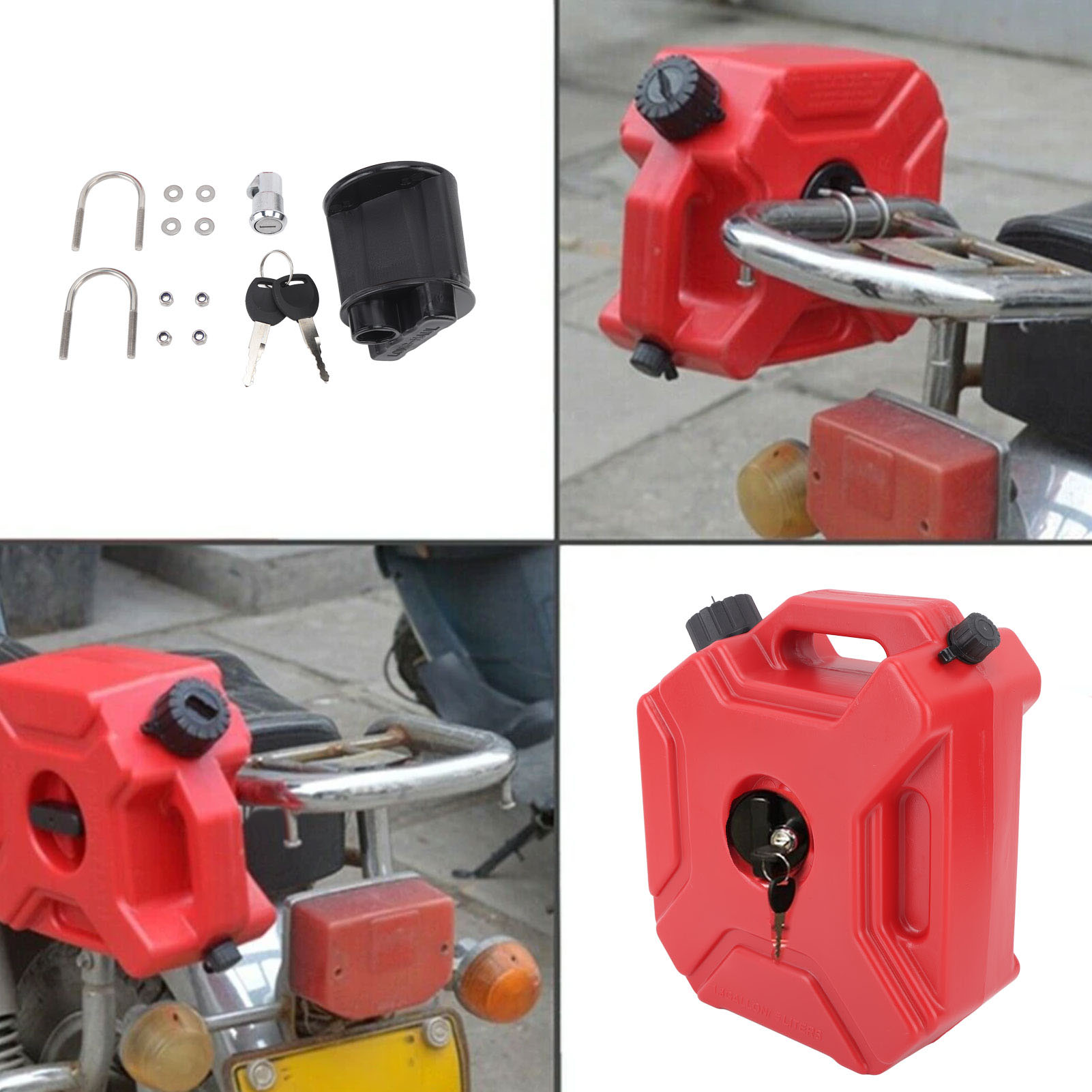 3L 0.75 Gallon Fuel Tank Shockproof Easy Carry Universal For Motorcycle Off - Picture 30 of 30