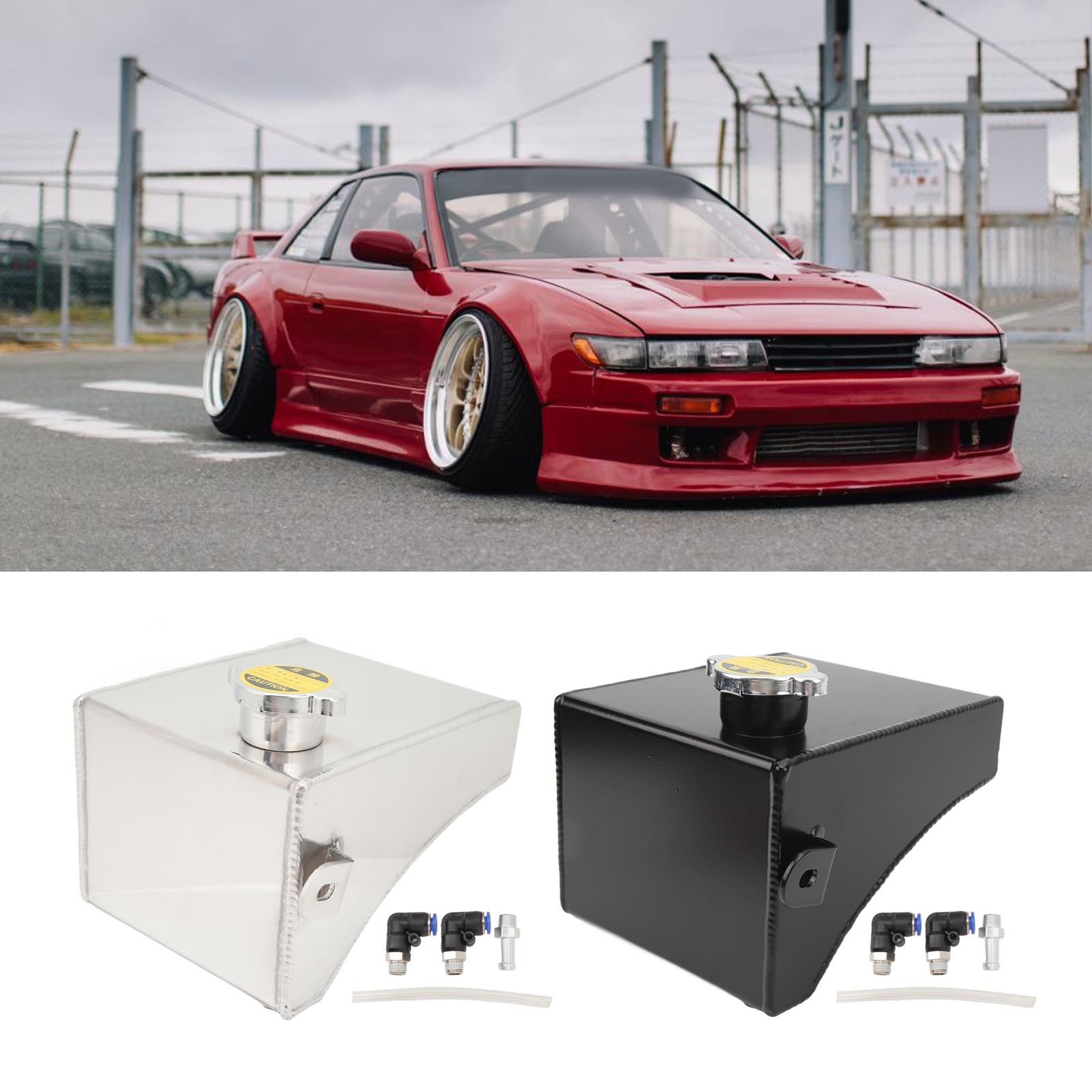 Aluminum Coolant Overflow Tank Radiator Reservoir Kit Proof Cooling System - Afbeelding 23 van 28