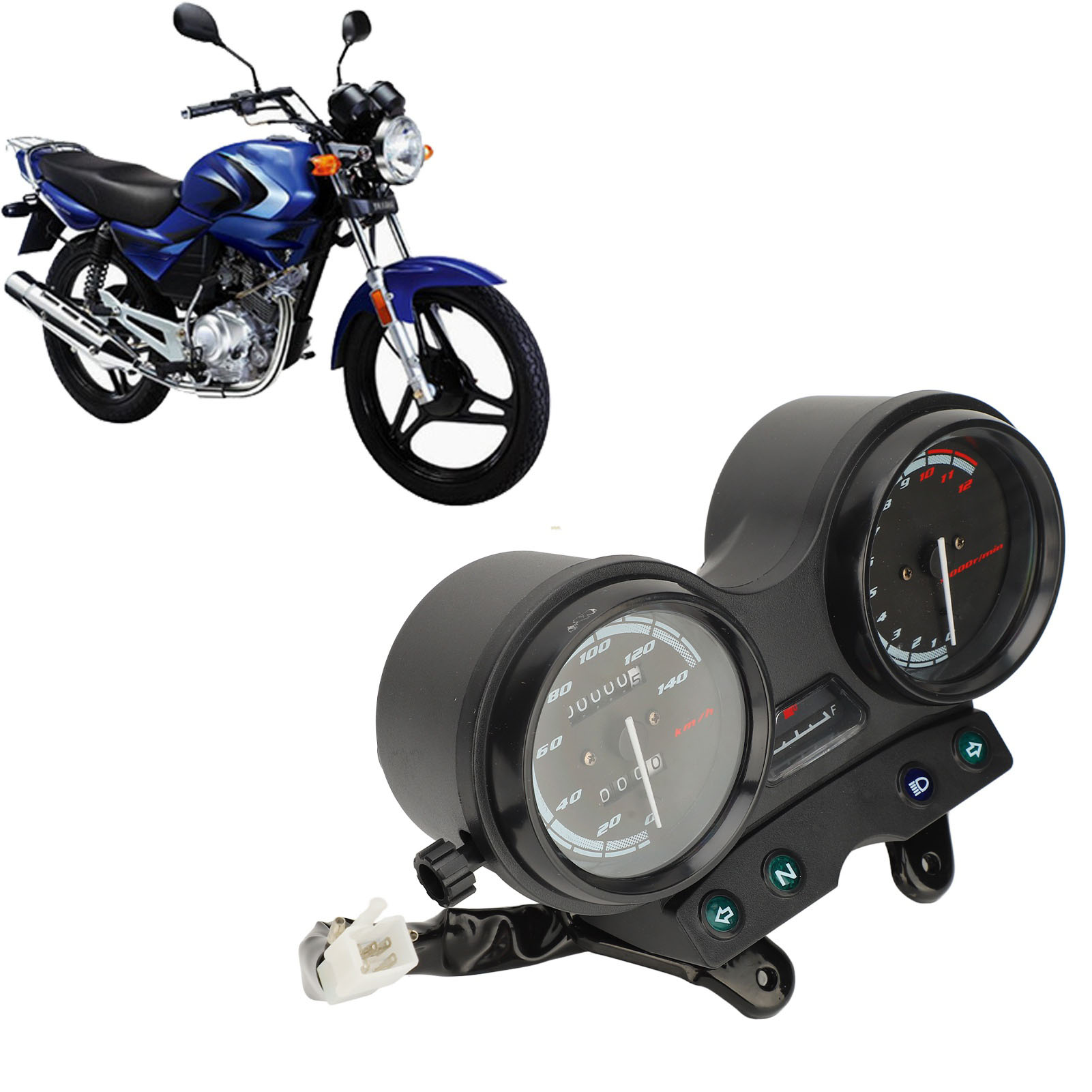 12V Motorcycle Gauge Combo Precise Display Motorcycle Speedometer Odometer Gauge - Picture 16 of 18