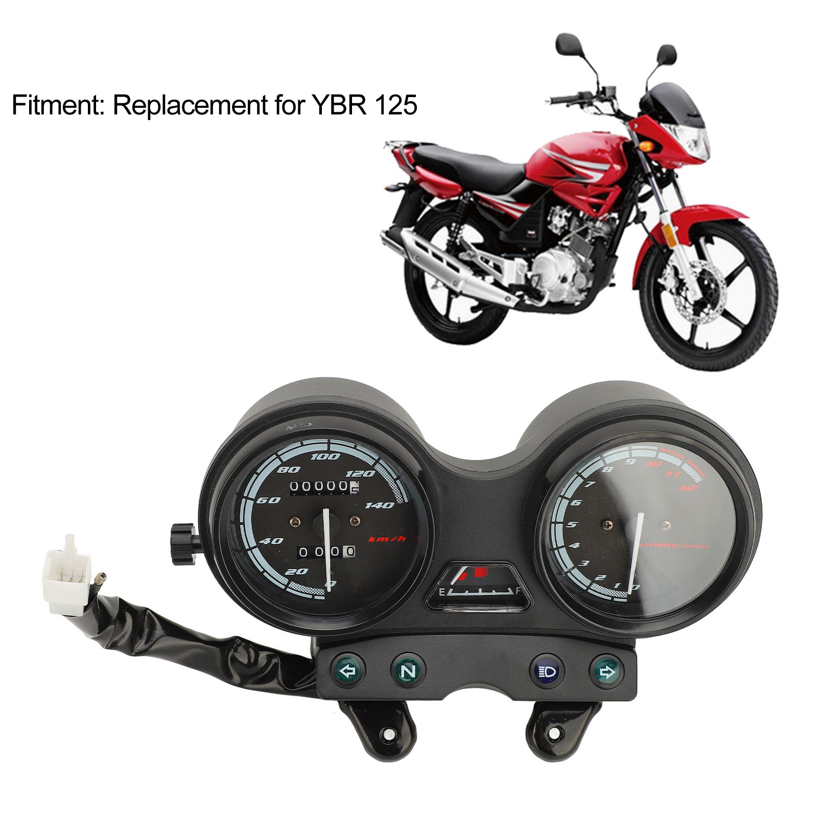 12V Motorcycle Gauge Combo Precise Display Motorcycle Speedometer Odometer Gauge - Picture 14 of 18