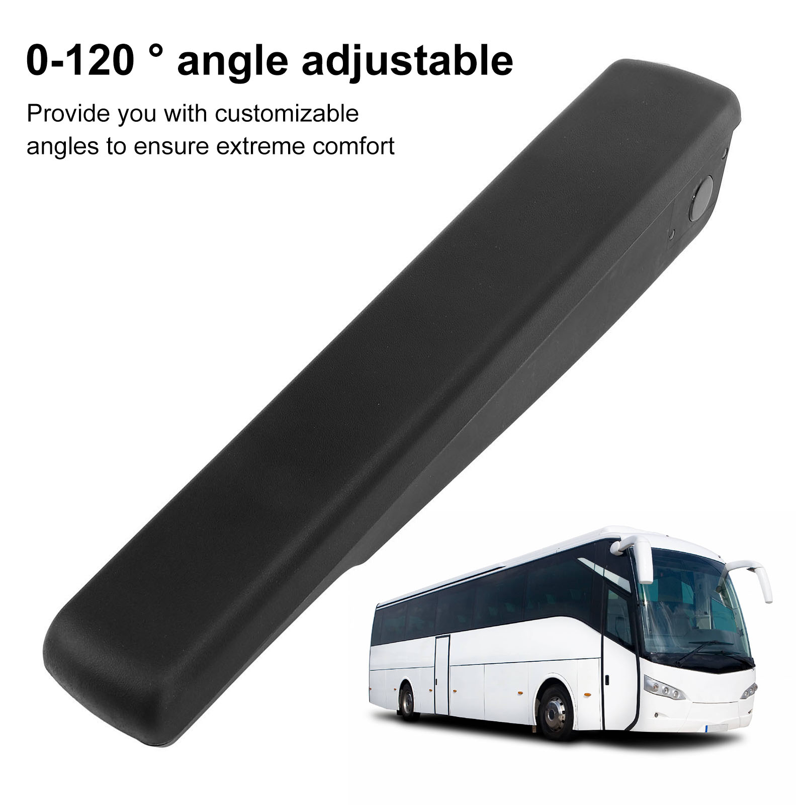 380mm RV Seat Armrest Folding Adjustable Heavy Duty Steel Alloy Hand Rest - Foto 14 di 18