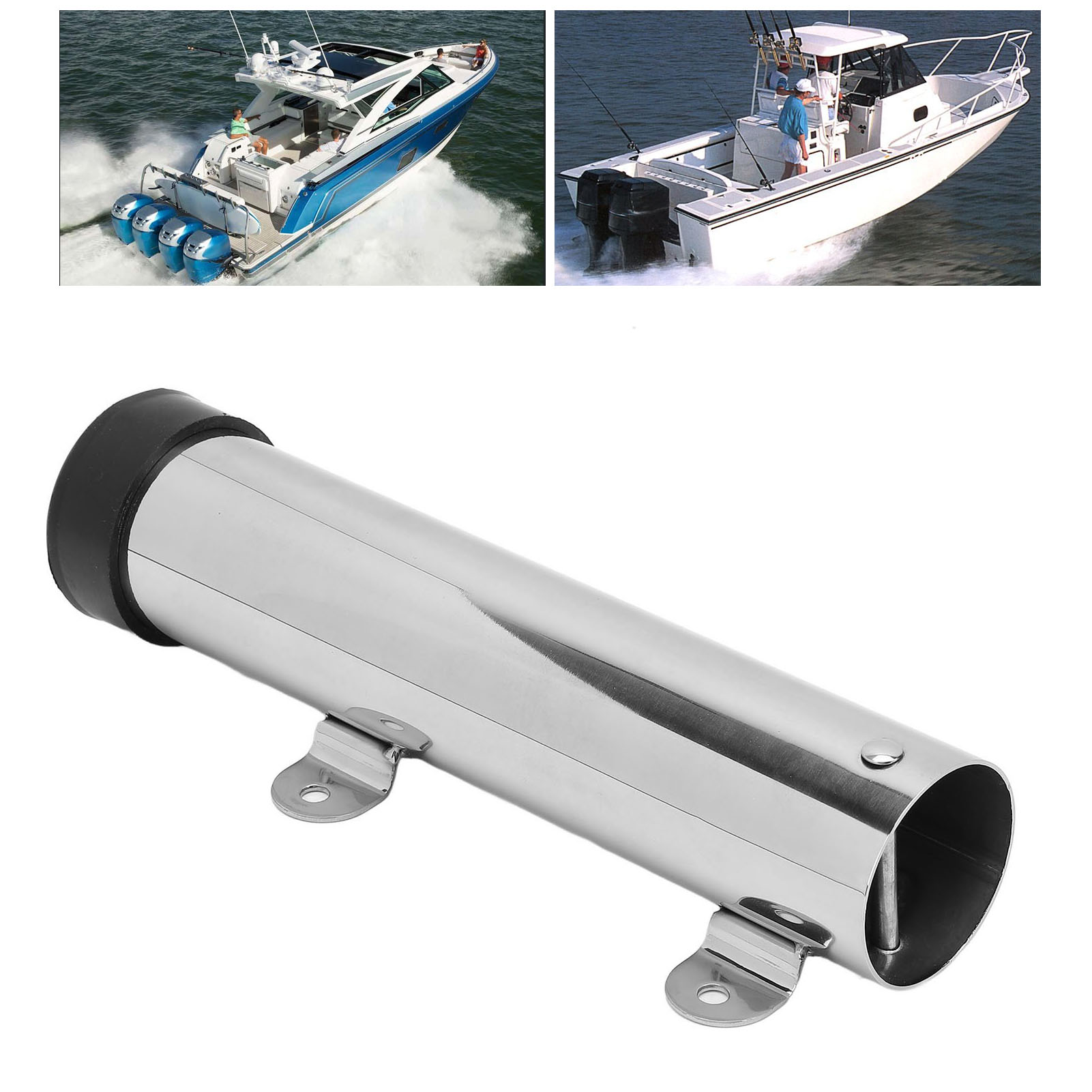 fishing rod holder for ski boat Short Stack Vertical 3 or 4 rod (with or w/o track mount) 3 rod w no track bracket / gray used space at the front of your footwell by installing the GC Jetski FIshing footwell rod holder to give you rod holders 9” Pair Pontoon Boat Fishing