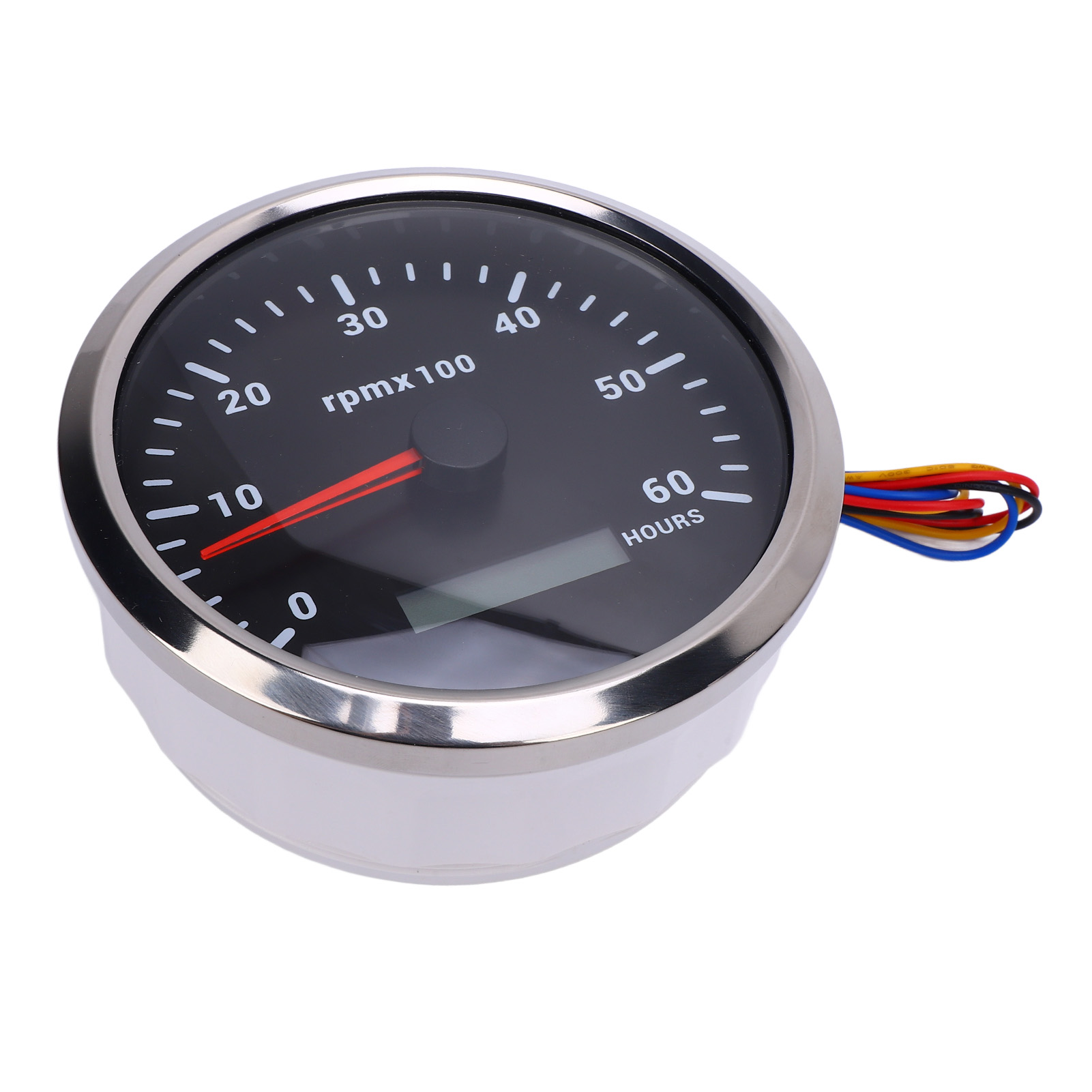 110mm 4 3/8in Tachometer 7 Color Backlight 6000RPM Gauge With Hour Meter - Foto 21 di 21