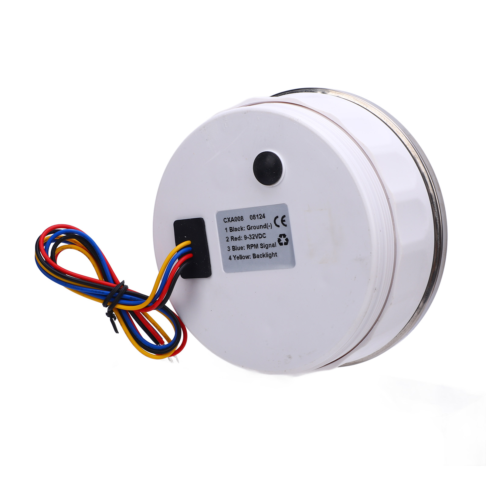 110mm 4 3/8in Tachometer 7 Color Backlight 6000RPM Gauge With Hour Meter - Foto 13 di 21