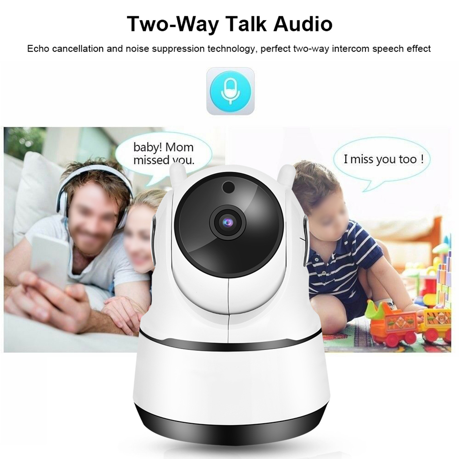 1080P HD Home Security Camera WiFi Camera IR CUT PTZ Baby Monitor Surveillance