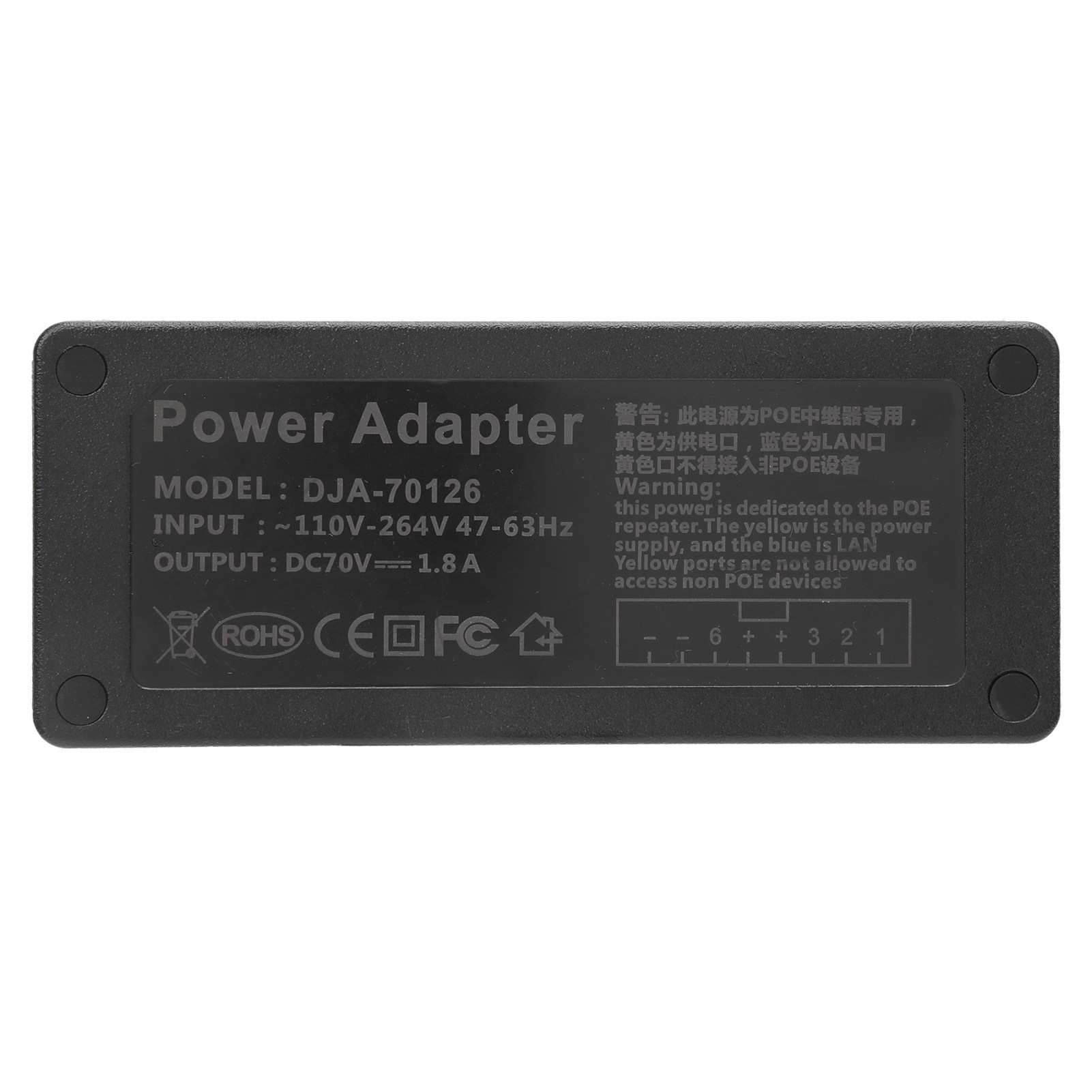 POE Repeater Power Supply 8‑Way Adapter Block Brick 110‑264V Input Cable Plug - Picture 13 of 18