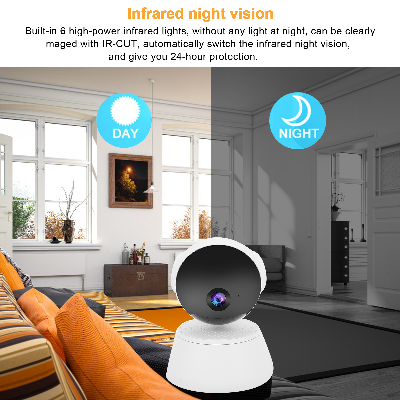 HD IP Wireless Camera WIFI Infrared Night Vision 2‑way Audio Remote Controll IDS - Picture 18 of 21