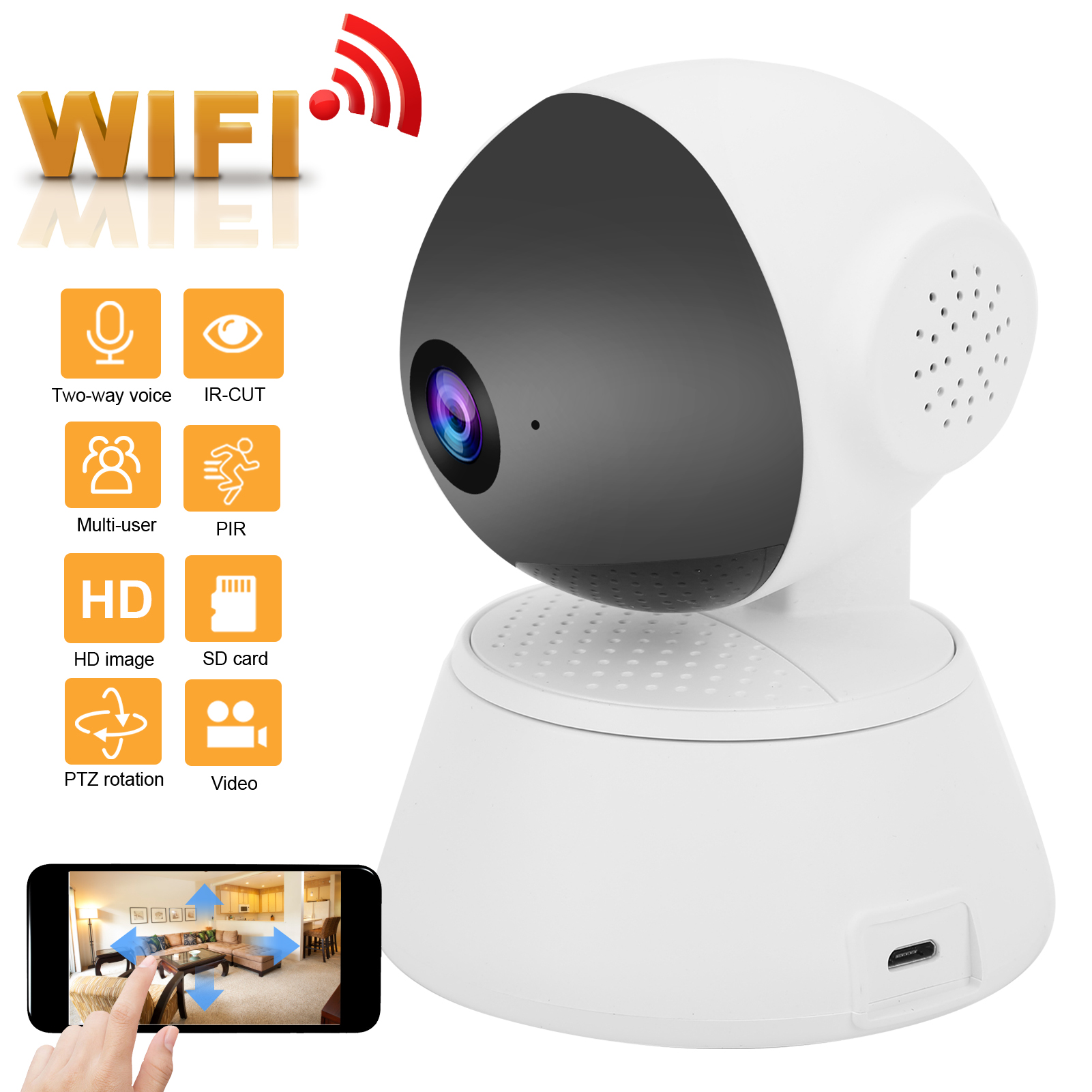 HD IP Wireless Camera WIFI Infrared Night Vision 2‑way Audio Remote Controll EOM - Picture 14 of 21