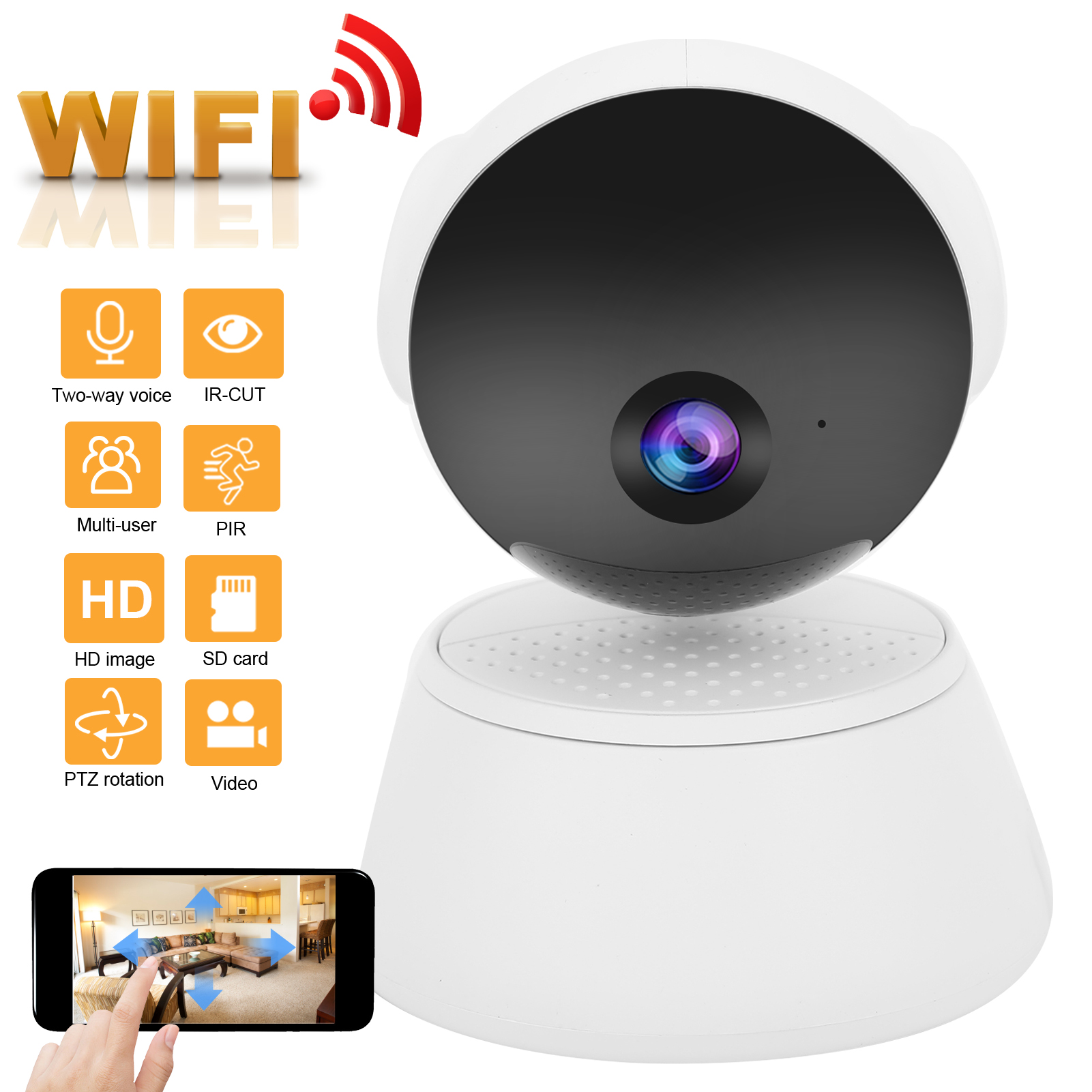 HD IP Wireless Camera WIFI Infrared Night Vision 2‑way Audio Remote Controll EOM - Picture 19 of 21