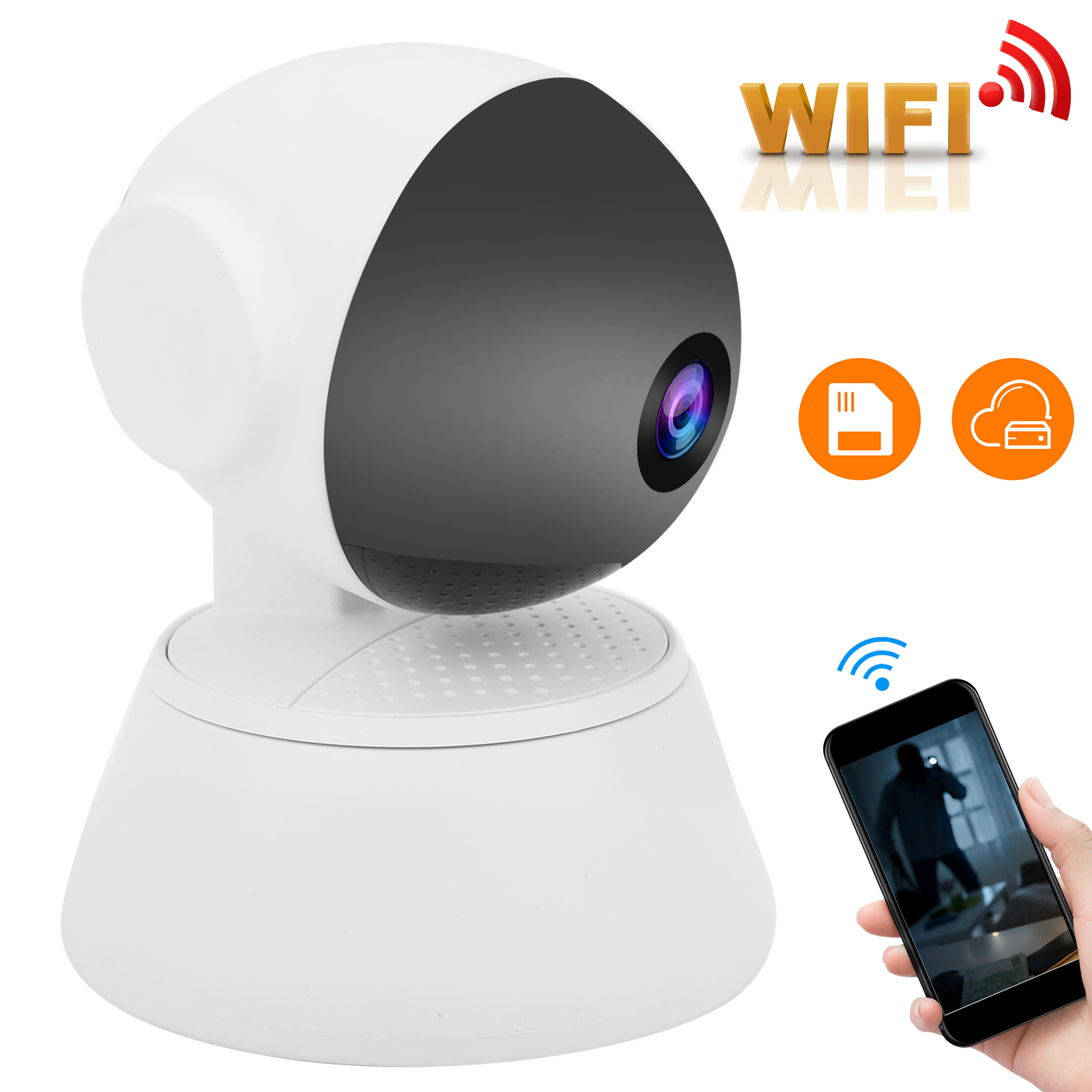 HD IP Wireless Camera WIFI Infrared Night Vision 2‑way Audio Remote Controll IDS - Picture 13 of 21